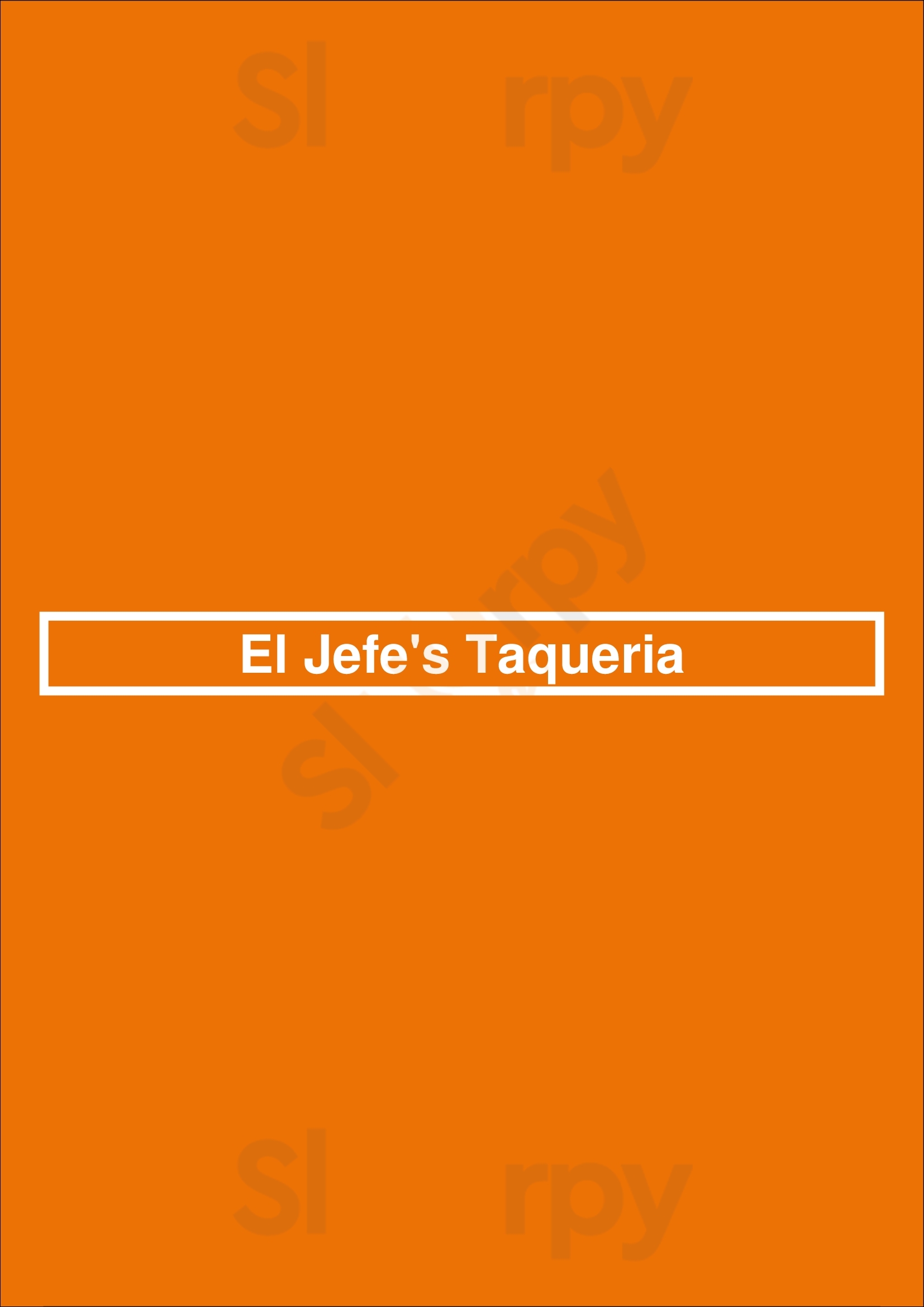 El Jefe's Taqueria Cambridge Menu - 1