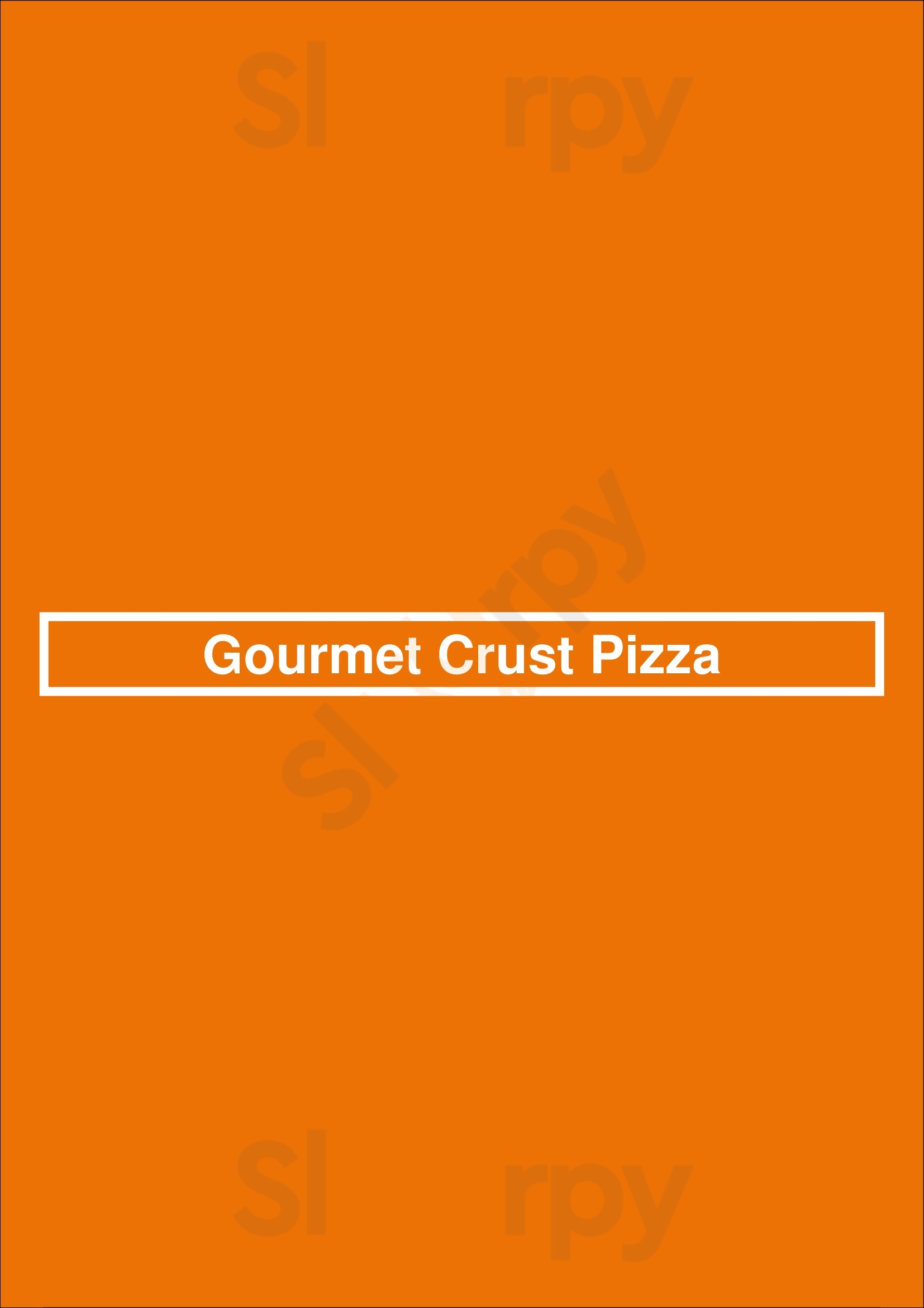 Main Menu - Gourmet Crust Pizza