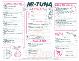 Mr. Tuna menu