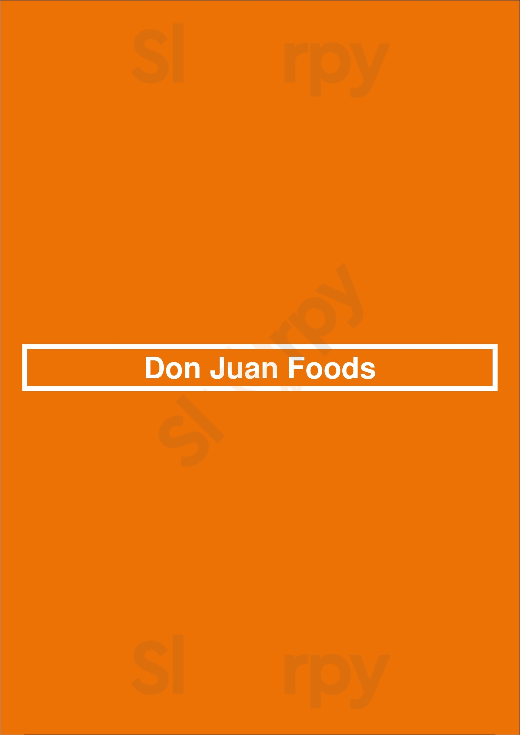 Don Juan Foods Modesto Menu - 1