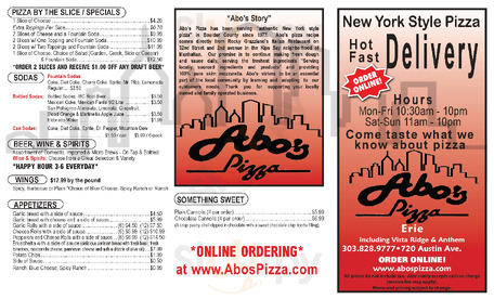 Abo's Pizza On The Hill