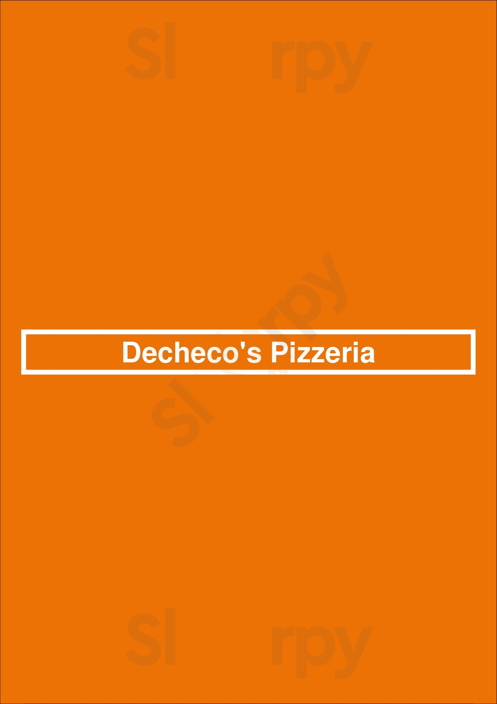 Decheco's Pizzeria Akron Menu - 1