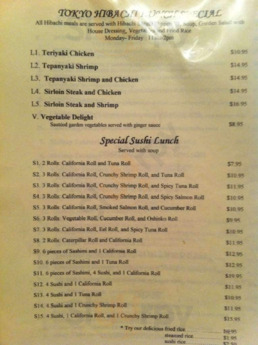 Tokyo Japanese Steak House And Sushi Bar