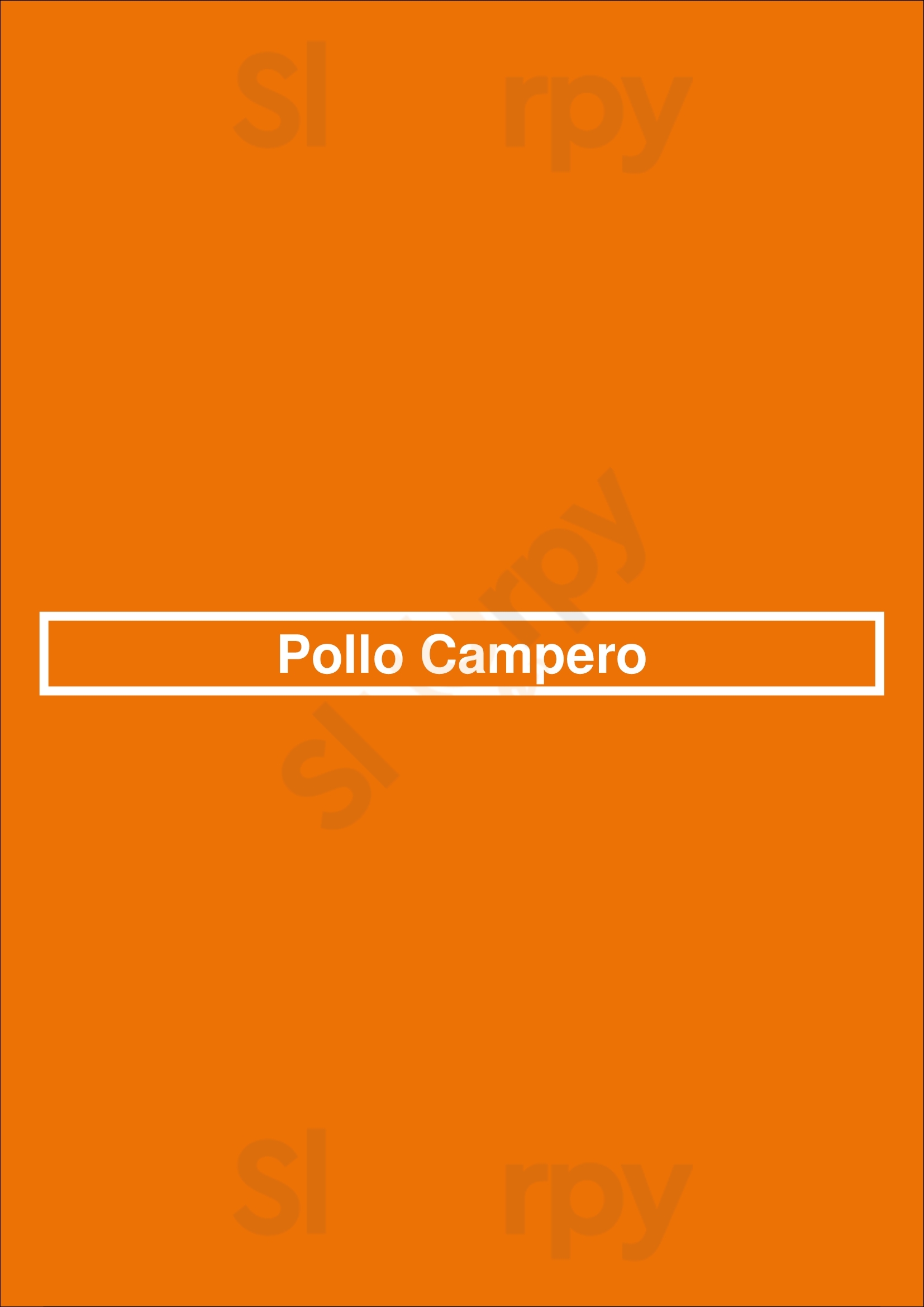 Main Menu - Pollo Campero
