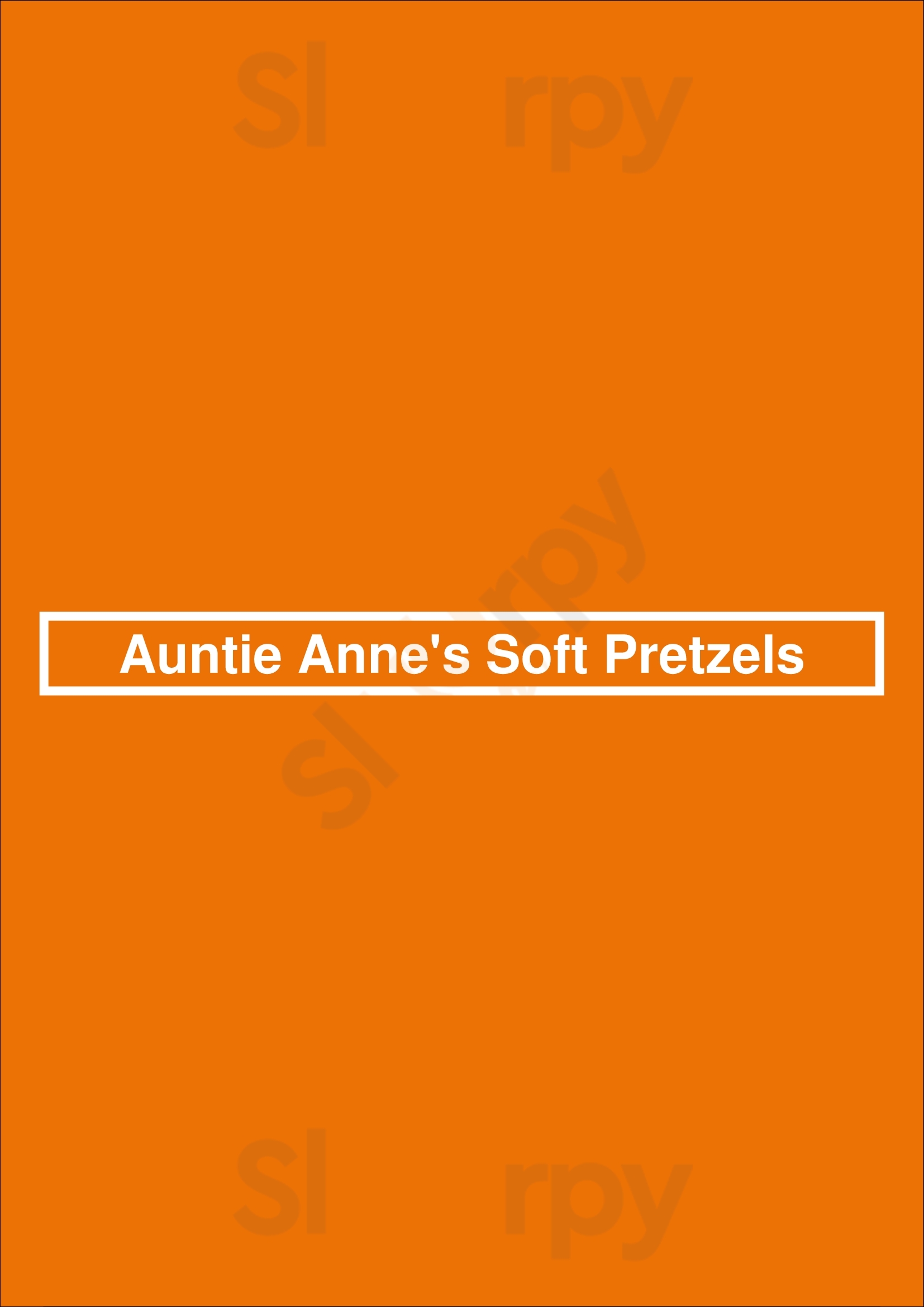 Auntie Anne's Soft Pretzels Charlottesville Menu - 1