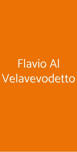 Flavio Al Velavevodetto, Roma