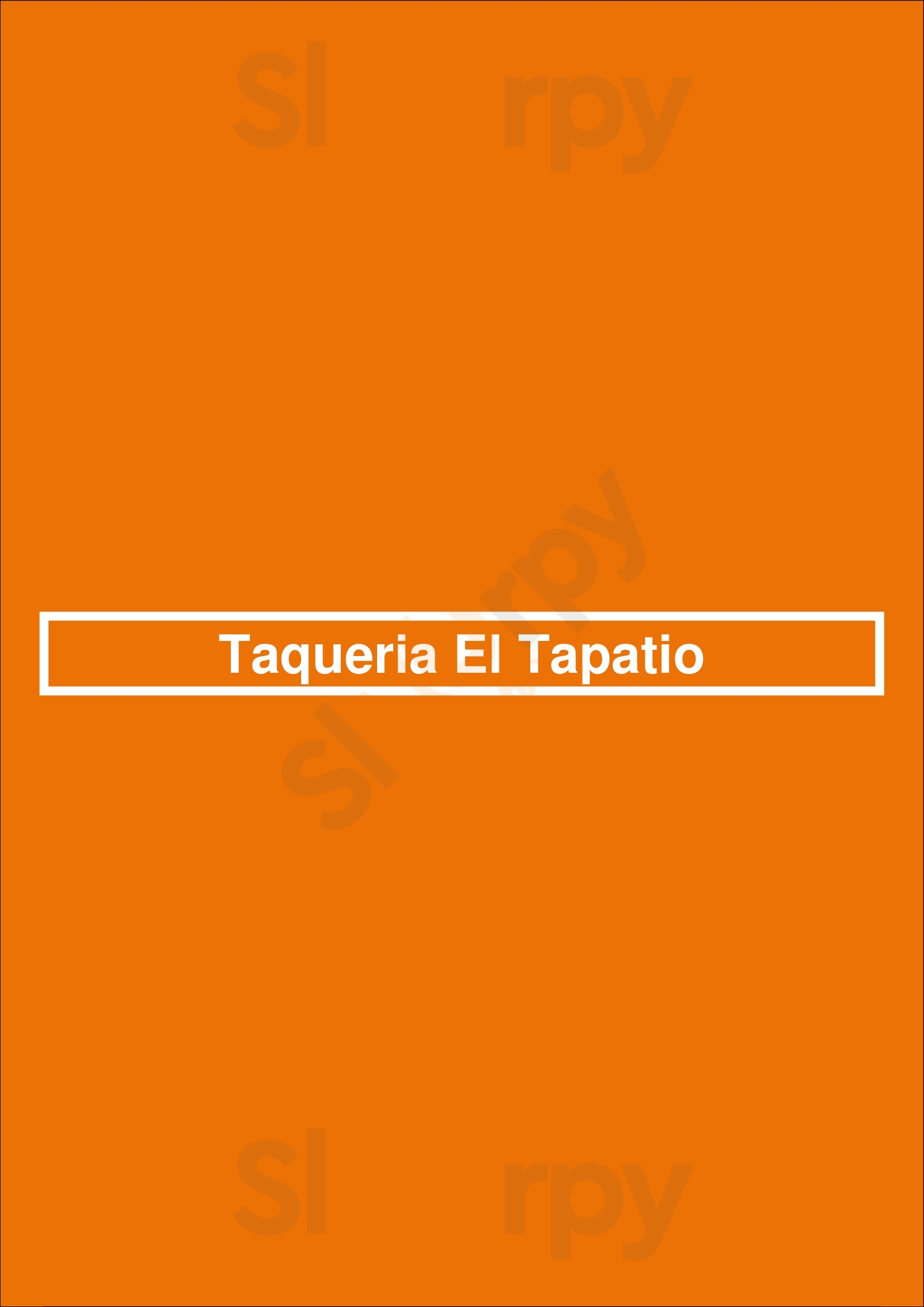 Taqueria El Tapatio Burbank Menu - 1