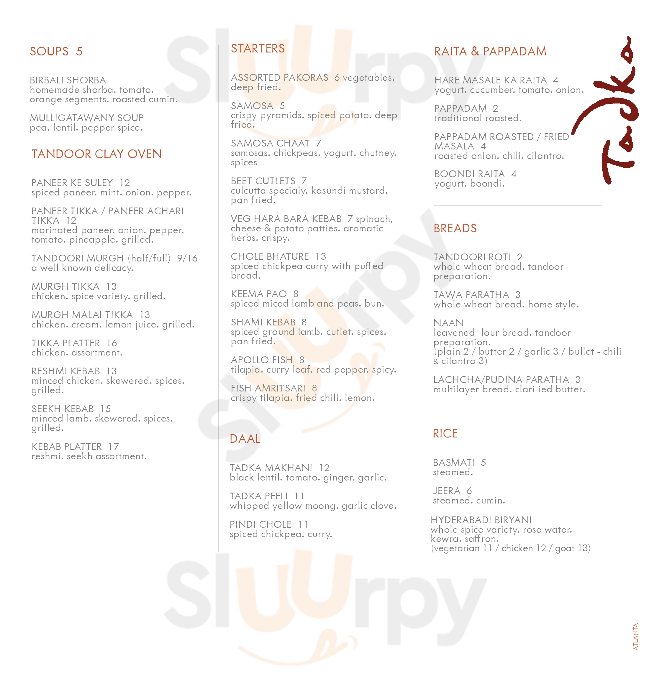 Main Menu - Tadka