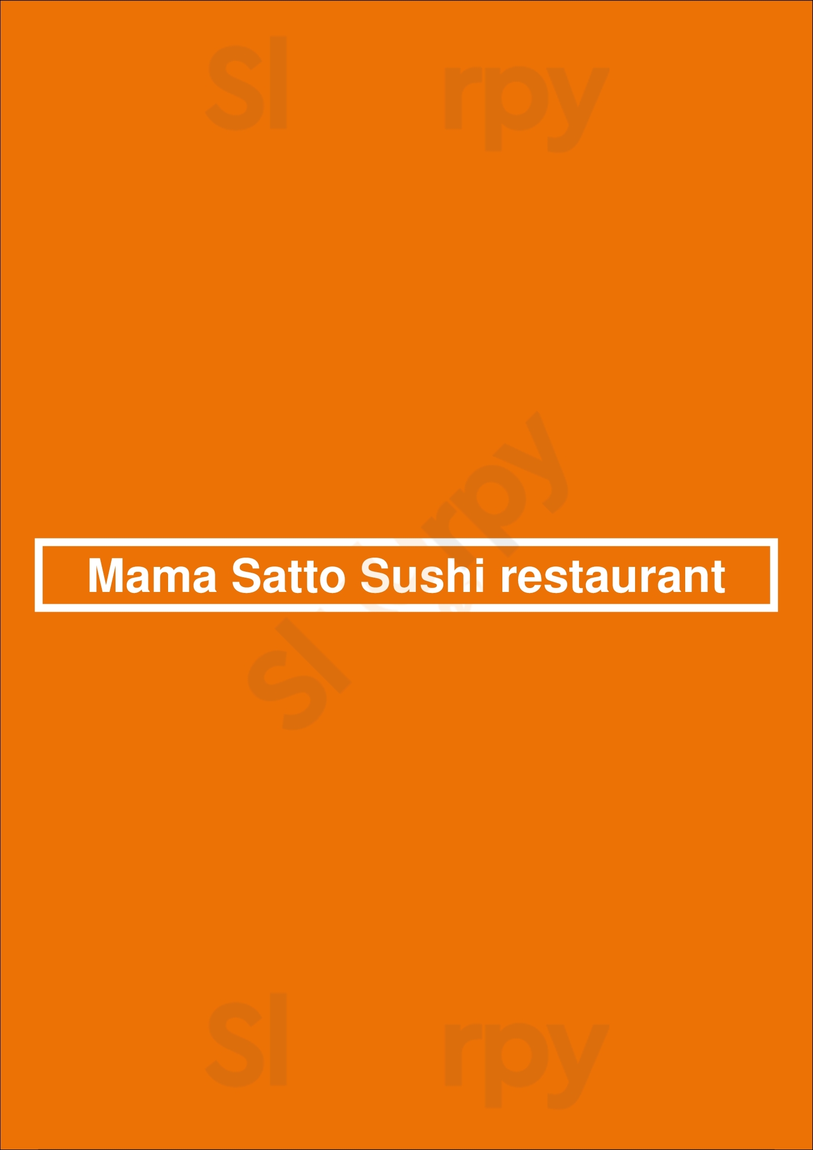 Main Menu - Mama Satto Sushi Restaurant
