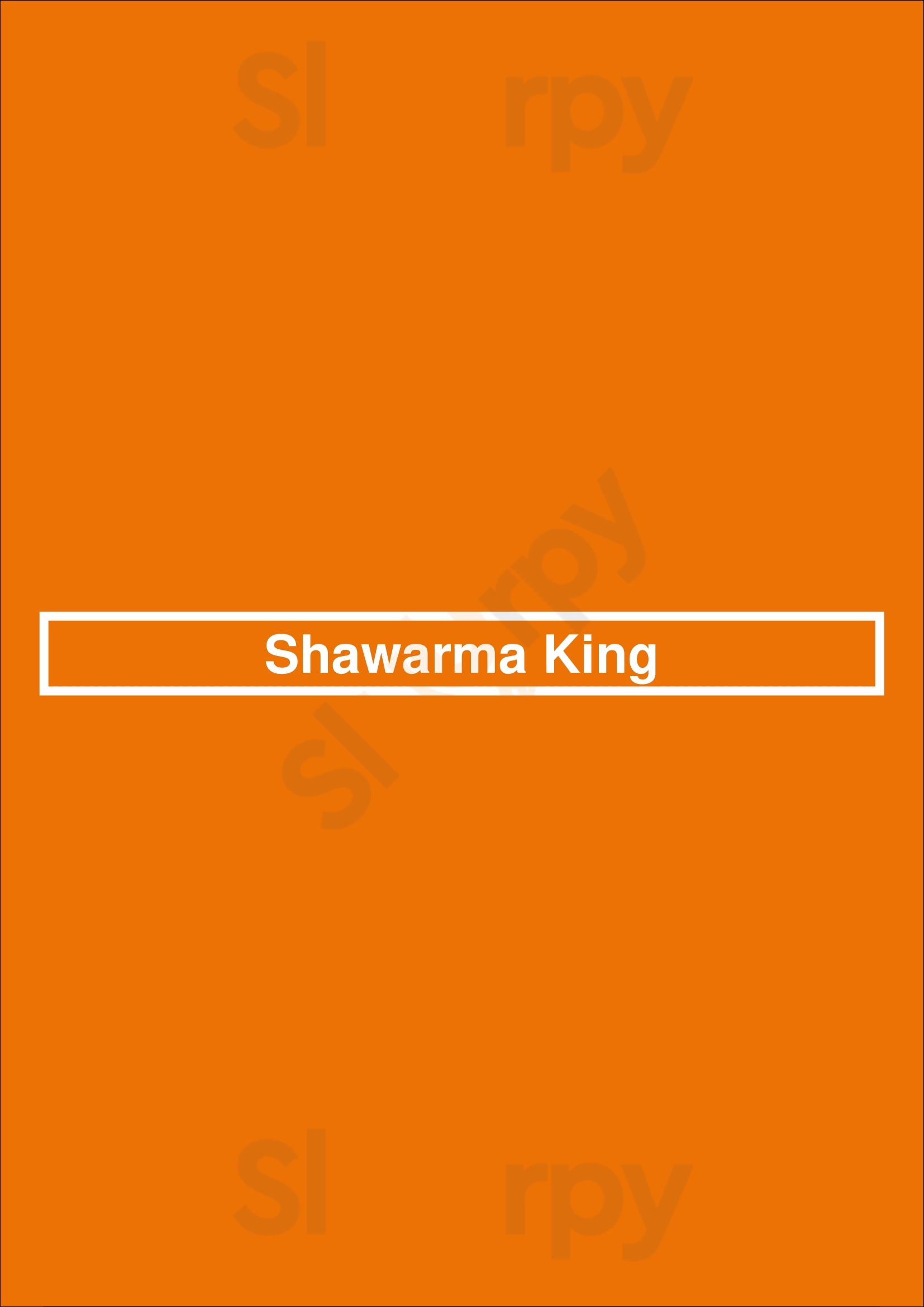 Main Menu - Shawarma King