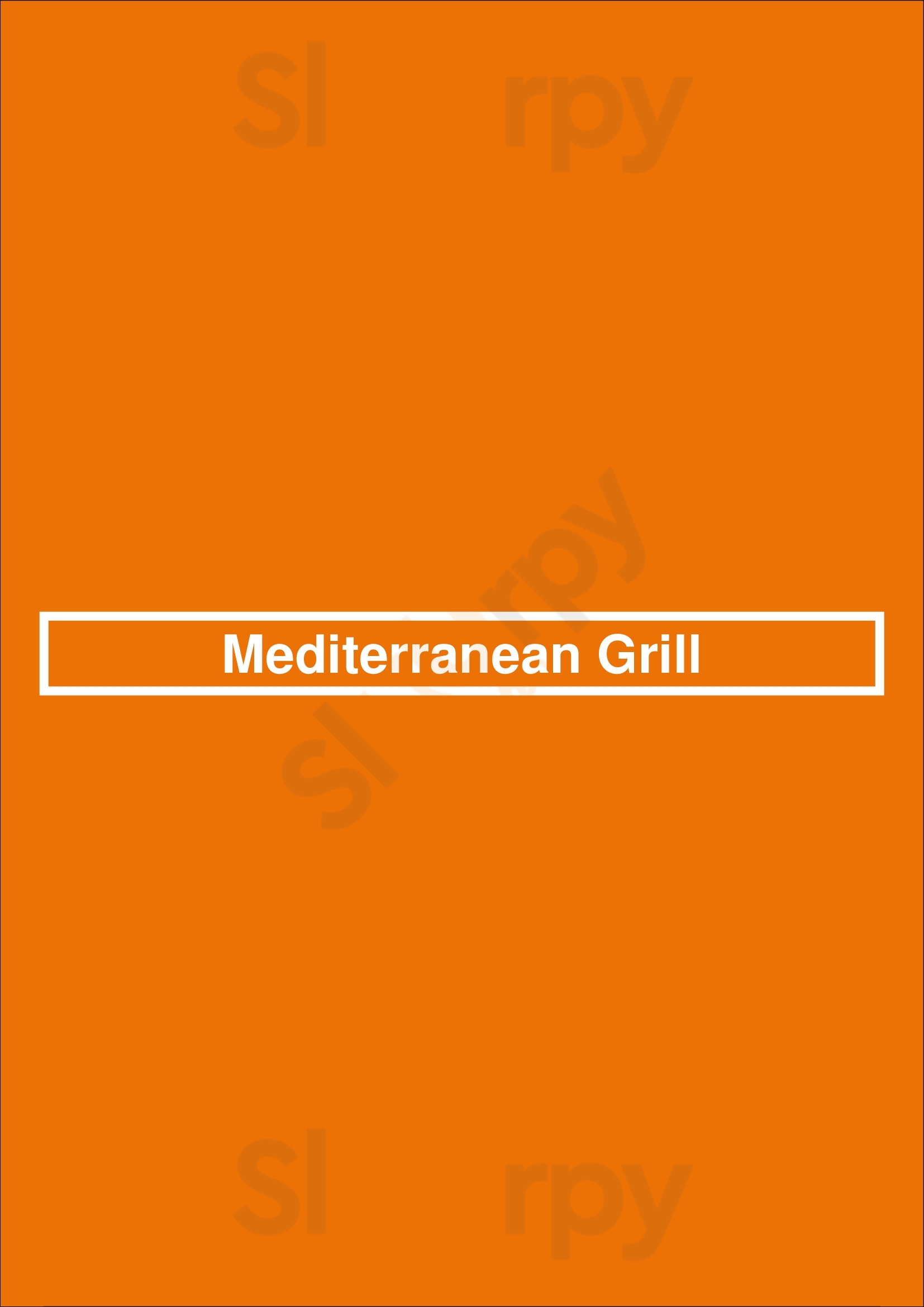 Main Menu - Mediterranean Grill