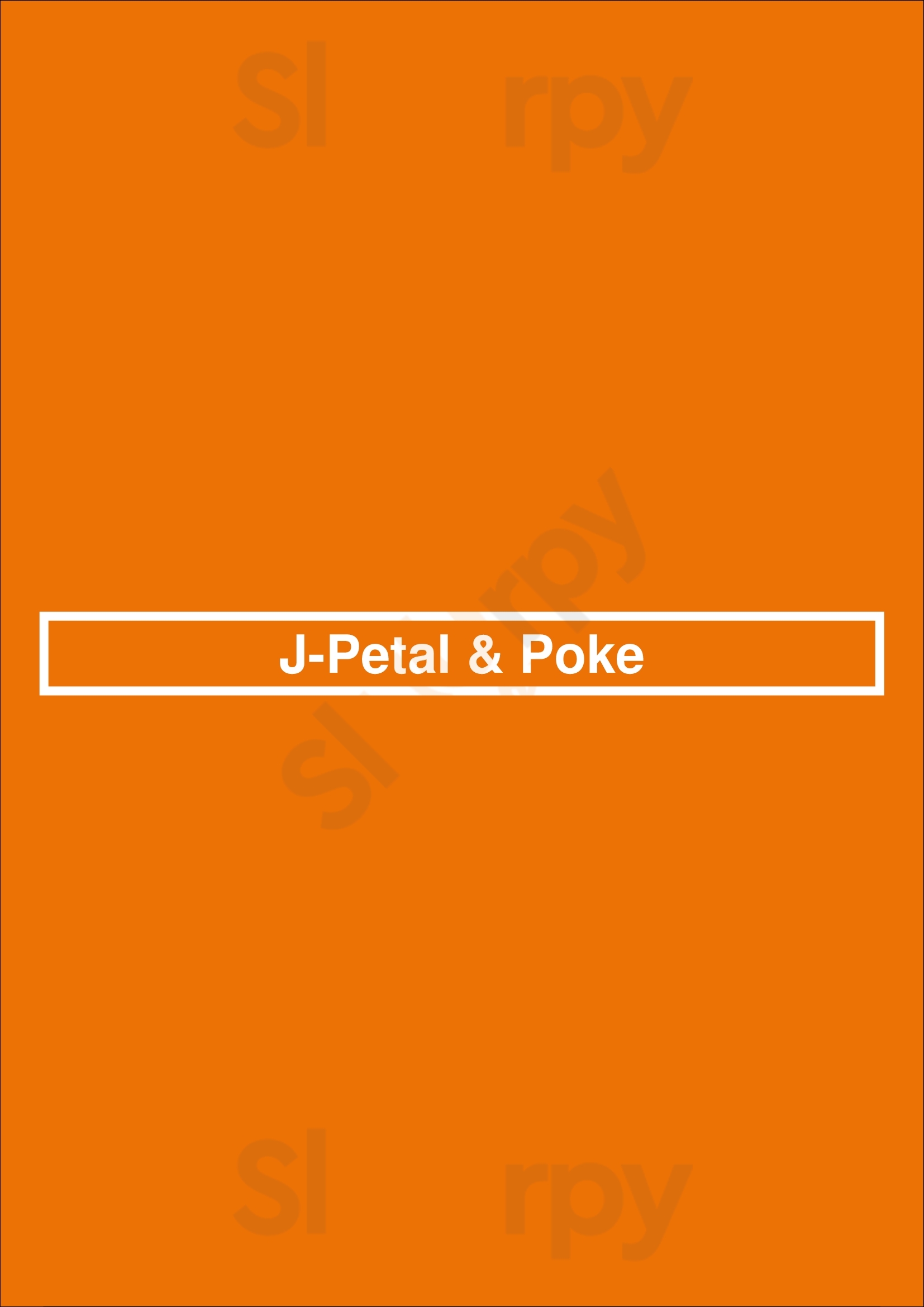 Jpetal & Poke Gainesville Menu - 1
