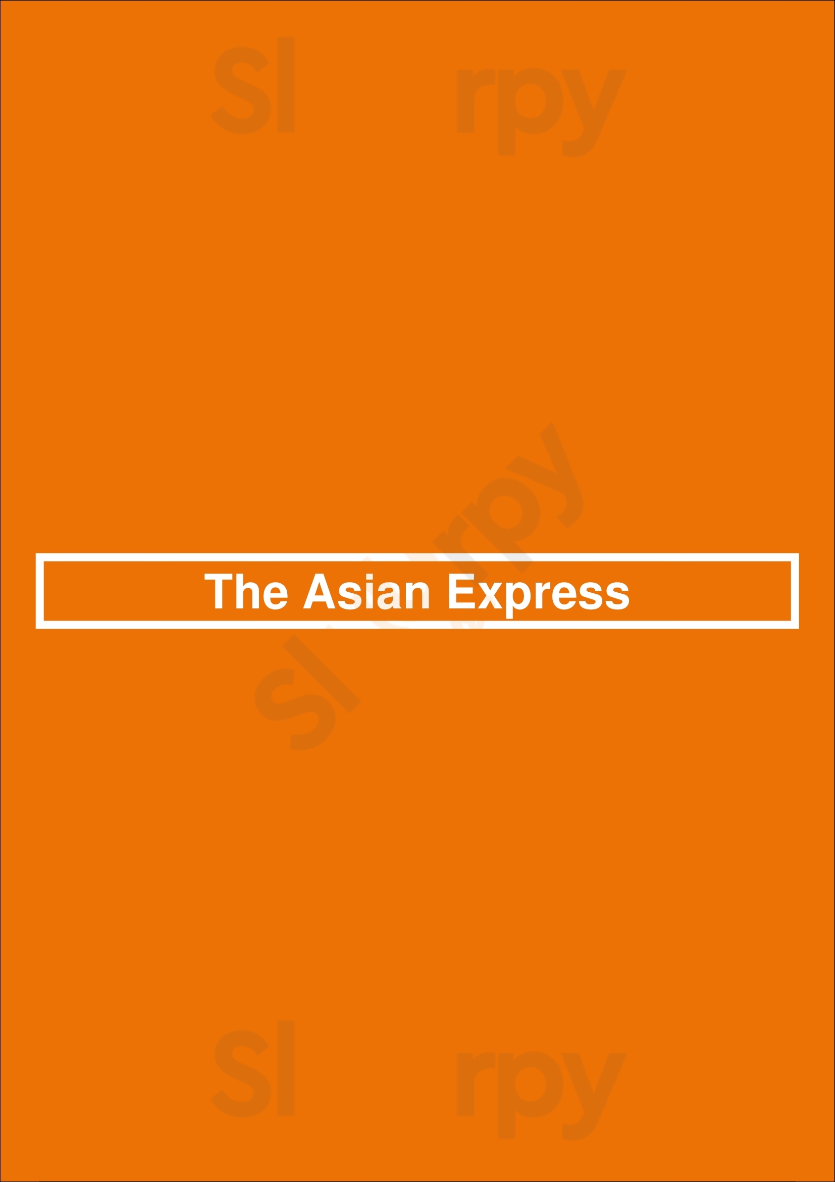 Main Menu - The Asian Express