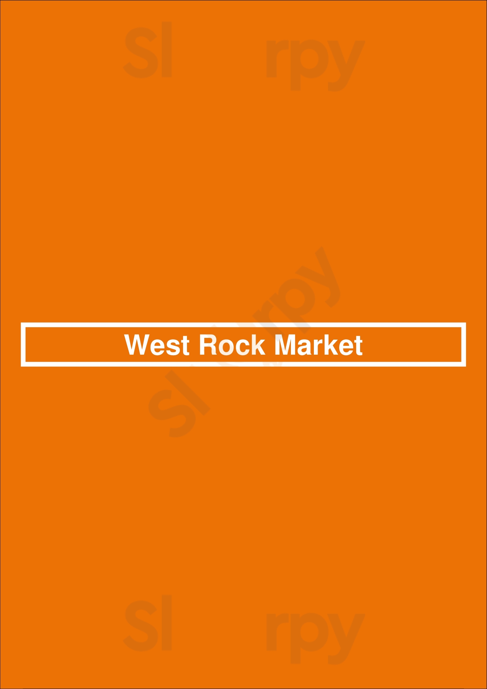 Main Menu - West Rock Market