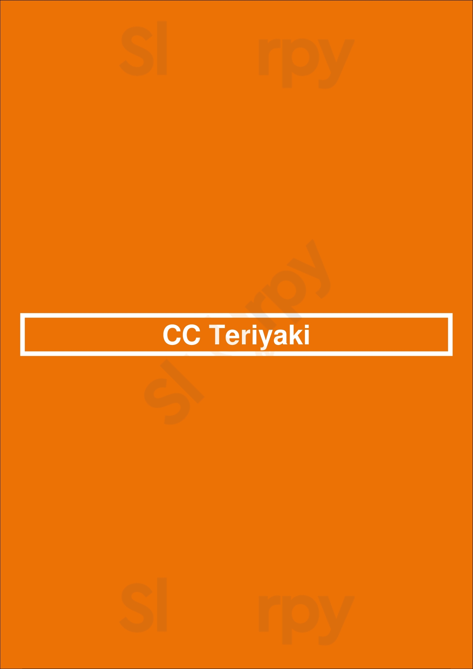 Cc Teriyaki Everett Menu - 1