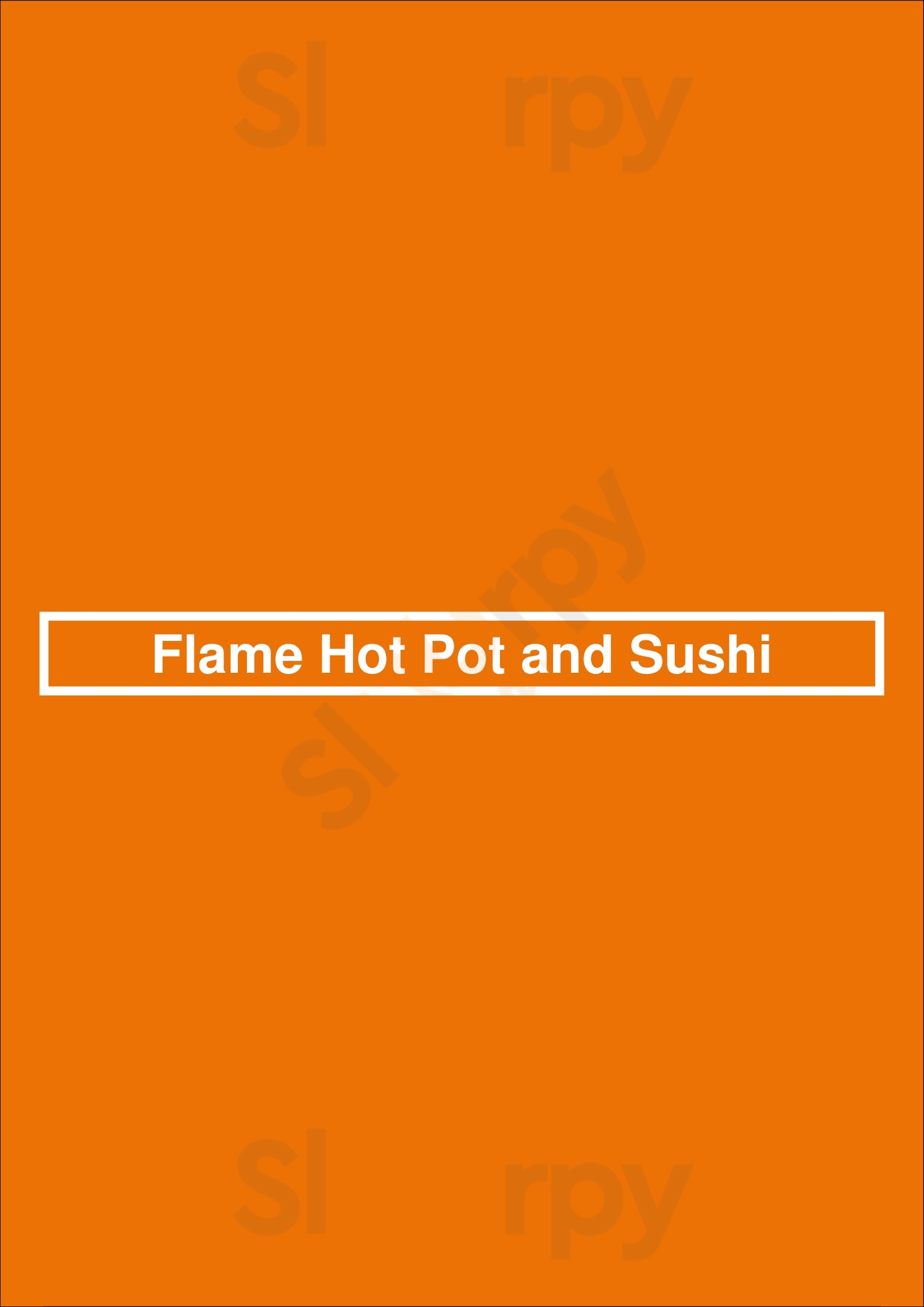 Main Menu - Flame Hot Pot And Sushi