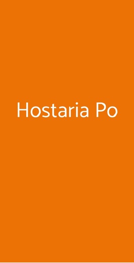 Hostaria Po, Roma