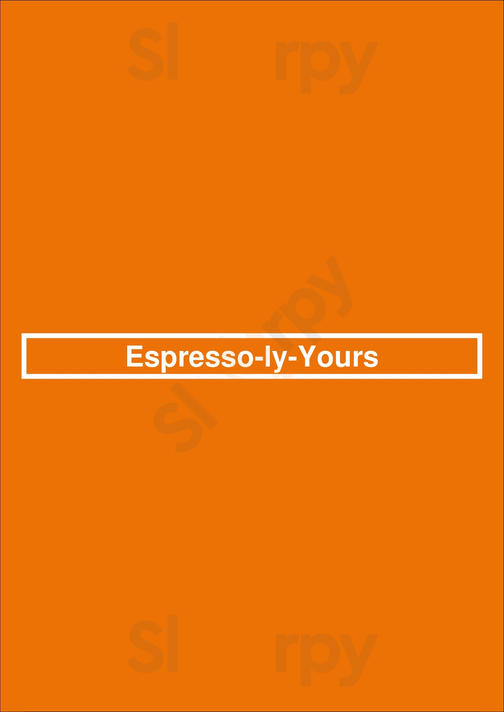 Espresso-ly-yours Everett Menu - 1