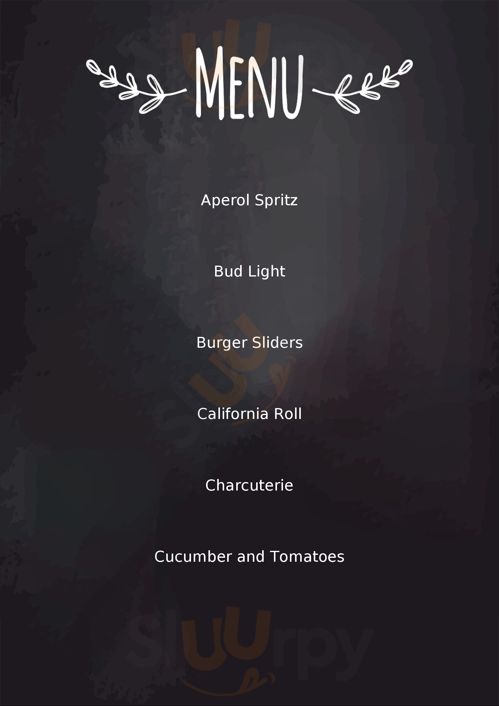 Menu Fuudies - Harriet's Rooftop