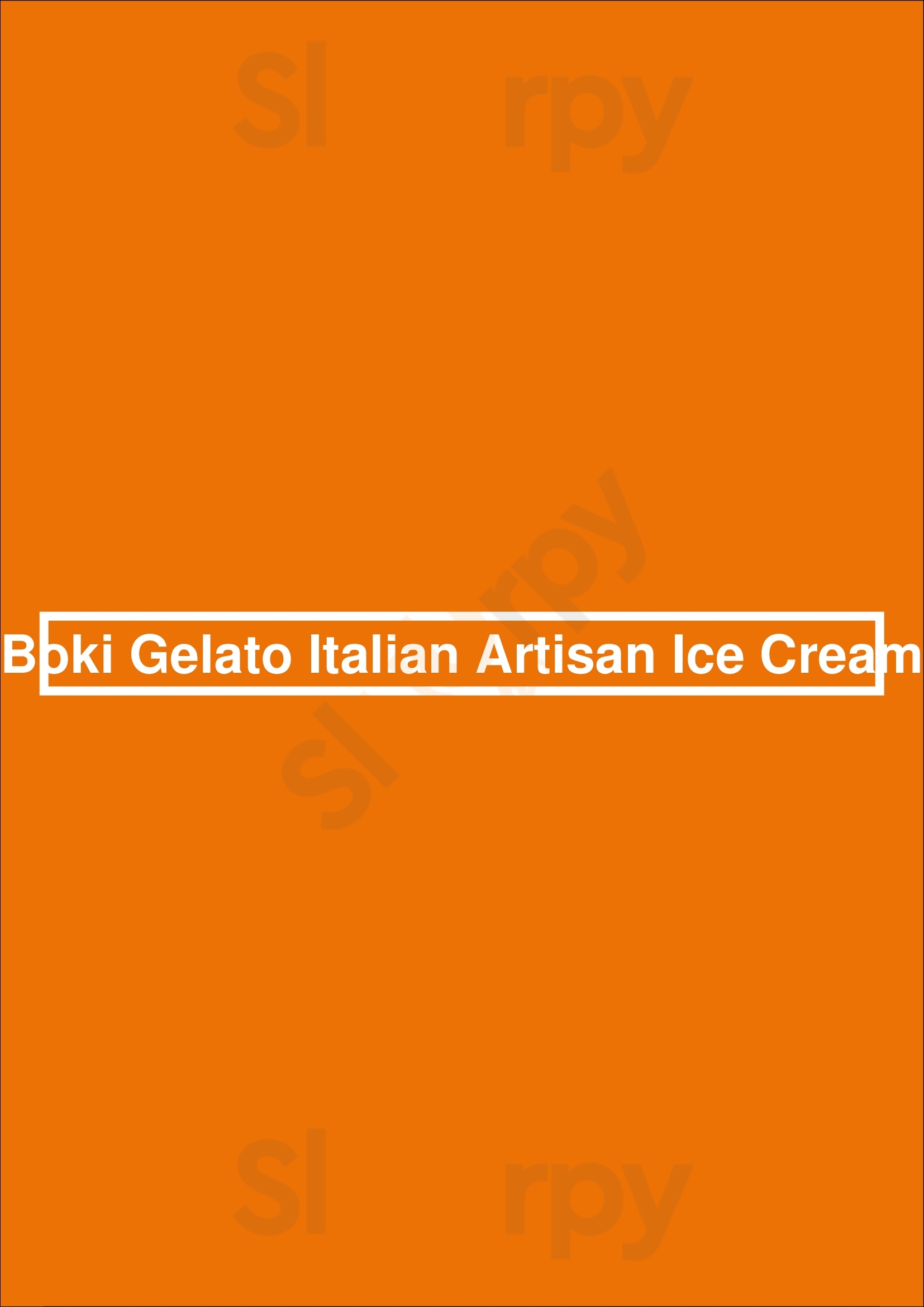 Main Menu - Boki Gelato Italian Artisan Ice Cream