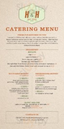 H & H Restaurant menu