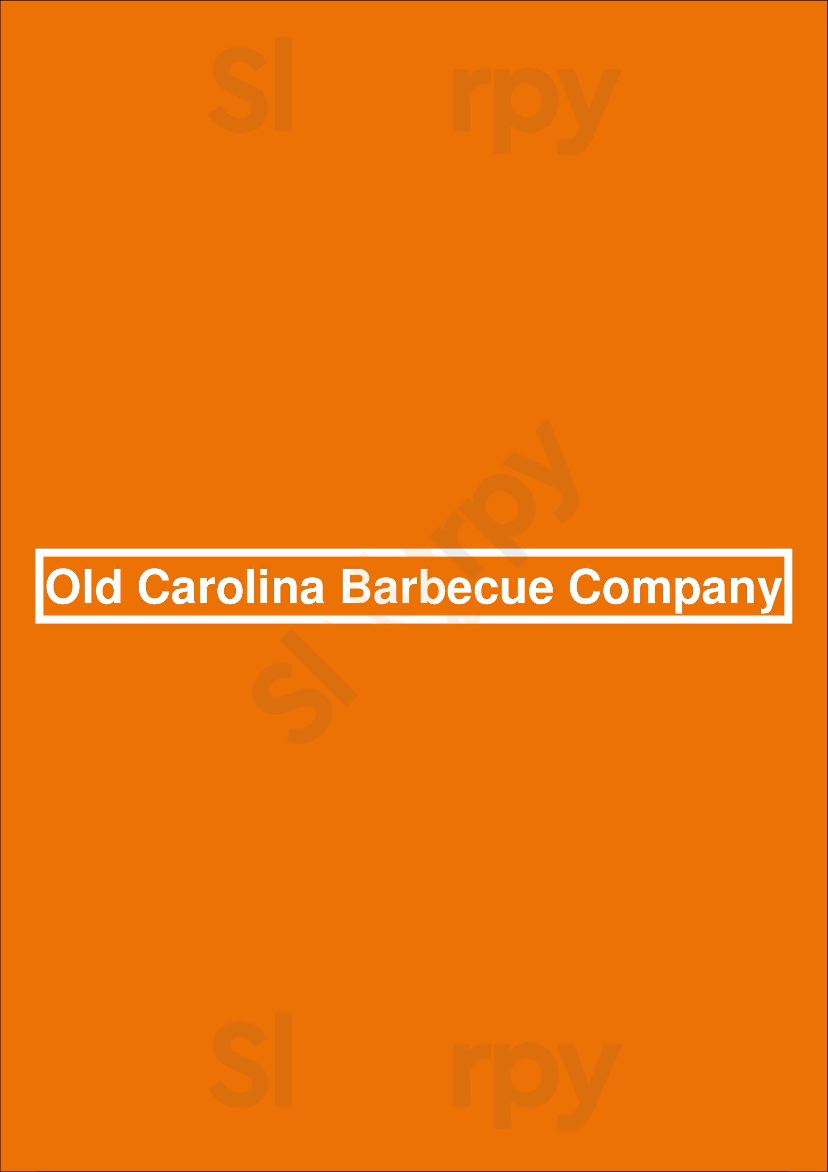 Old Carolina Barbecue Company Canton Menu - 1