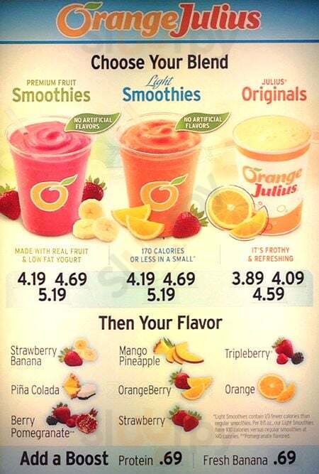 Orange Julius Everett Menu - 1