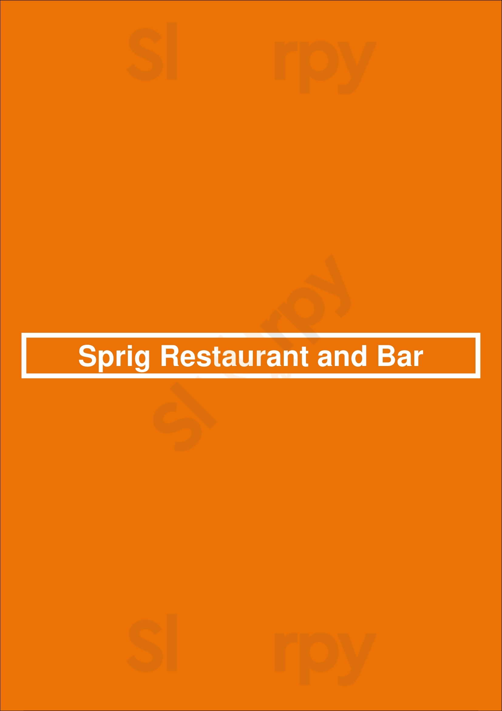 Sprig Restaurant And Bar Decatur Menu - 1