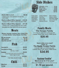 Rick's Smoke House Barbecue