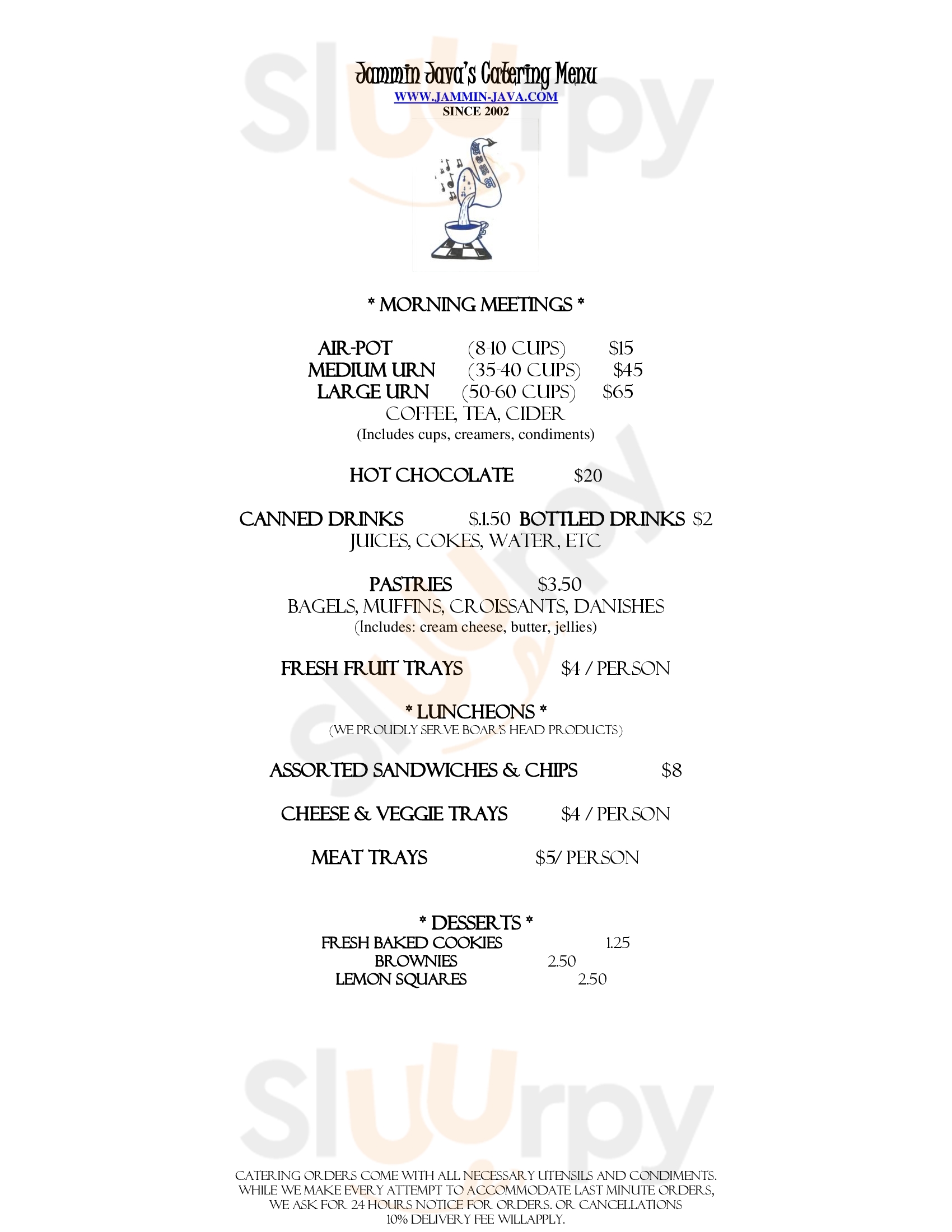 Main Menu - Jammin Java