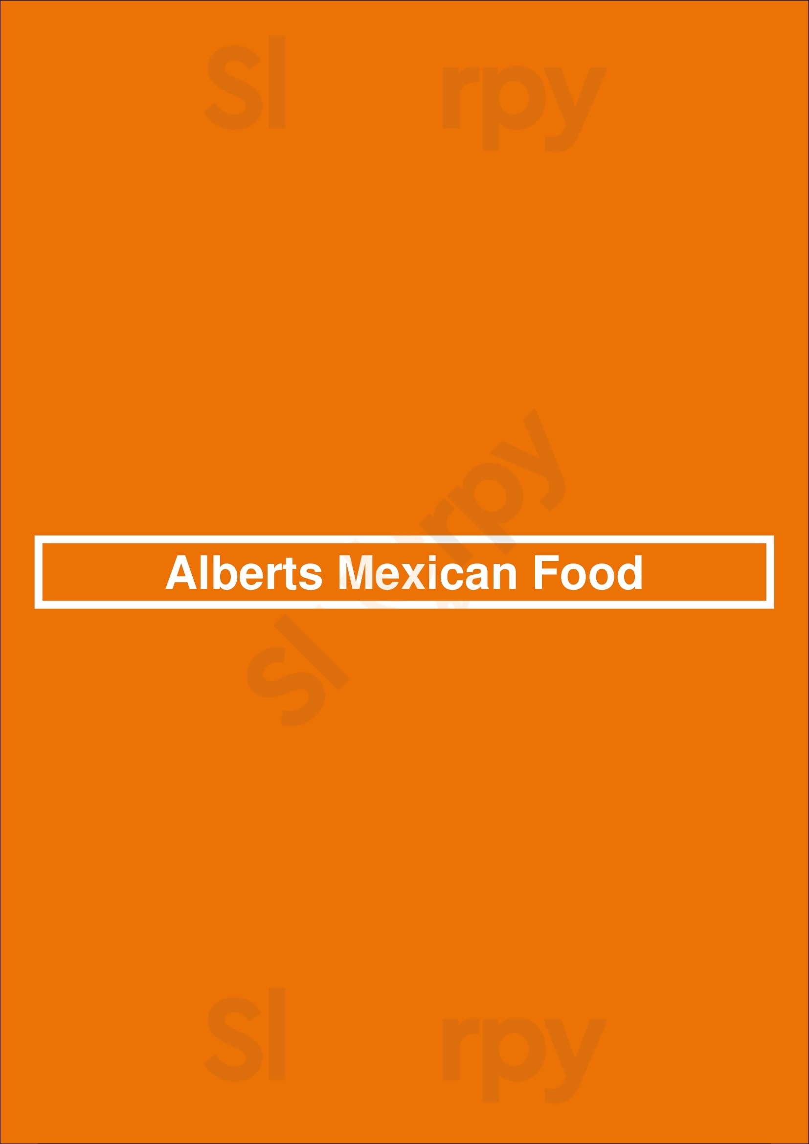 Alberts Mexican Food El Cajon Menu - 1