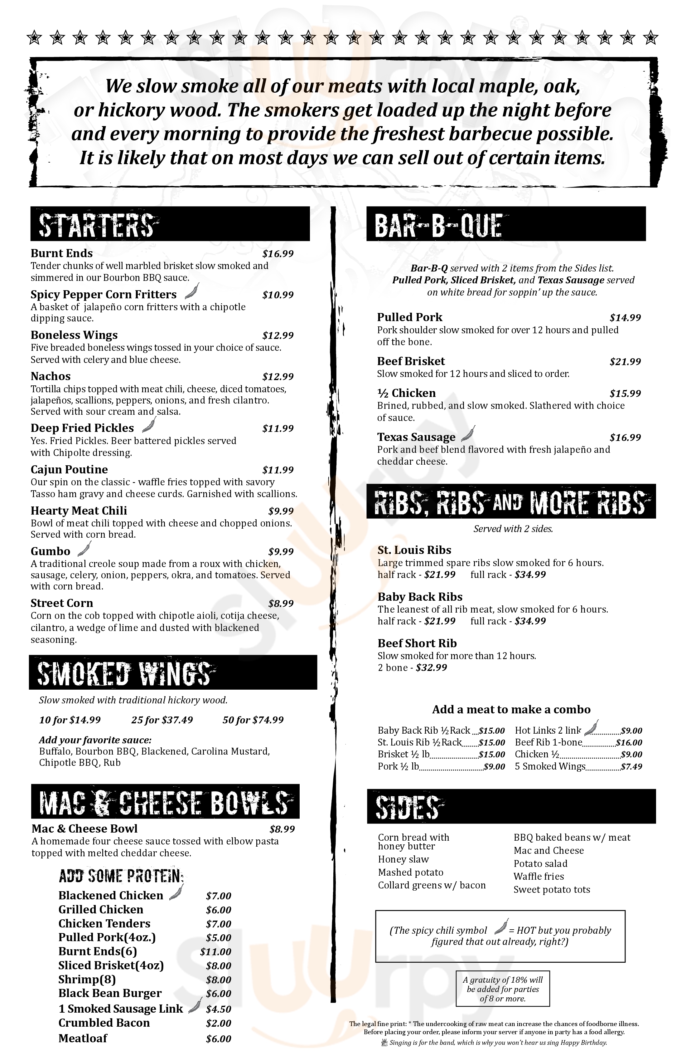 Main Menu - Smith's Billards