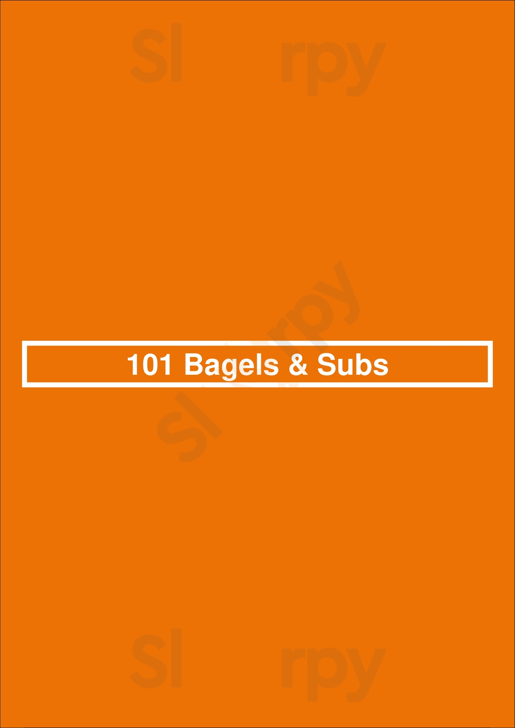 101 Bagels & Subs Oceanside Menu - 1