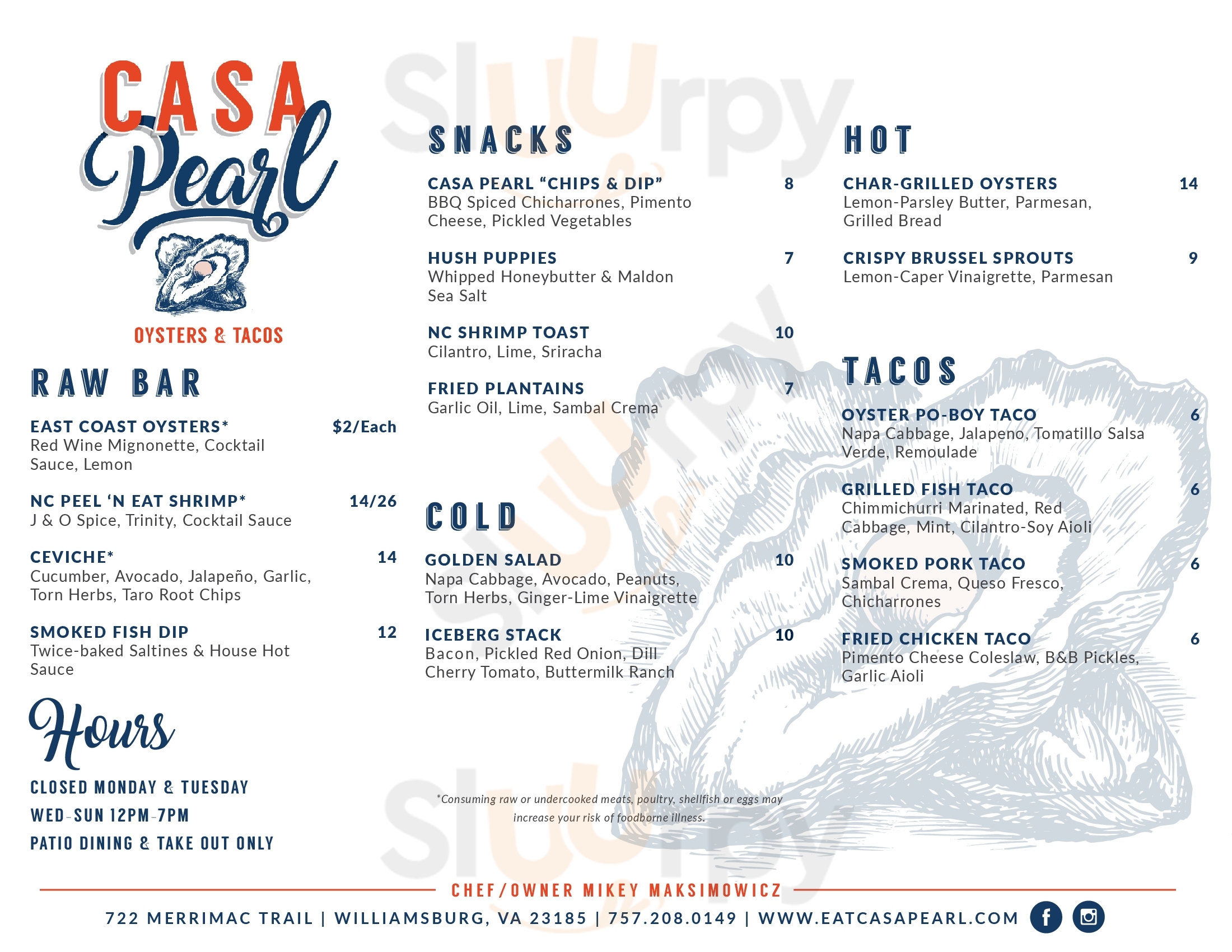 Casa Pearl Williamsburg Menu - 1