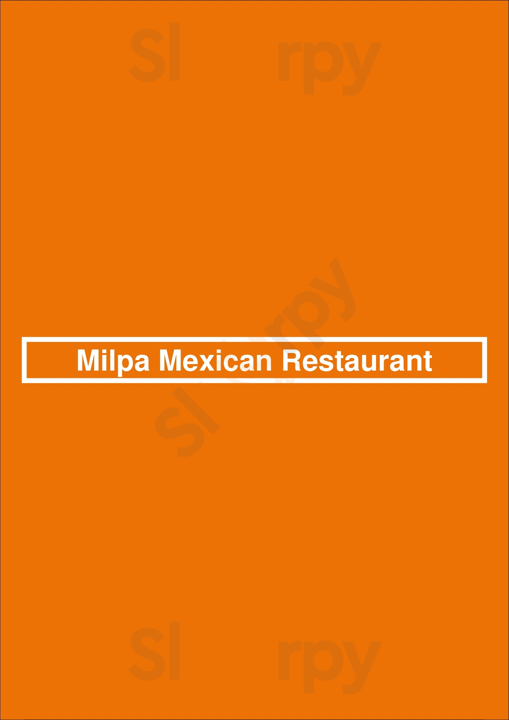 Milpa Mexican Restaurant Denton Menu - 1
