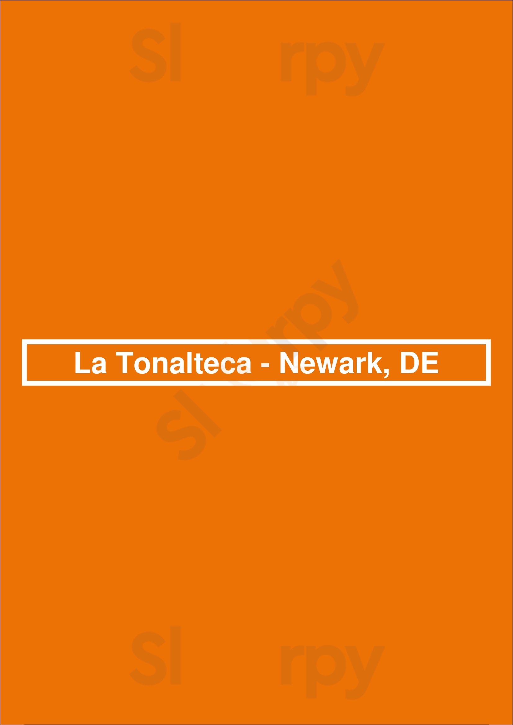 La Tonalteca - Newark, De Newark Menu - 1