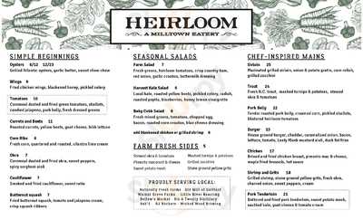 Heirloom, A Milltown Eatery