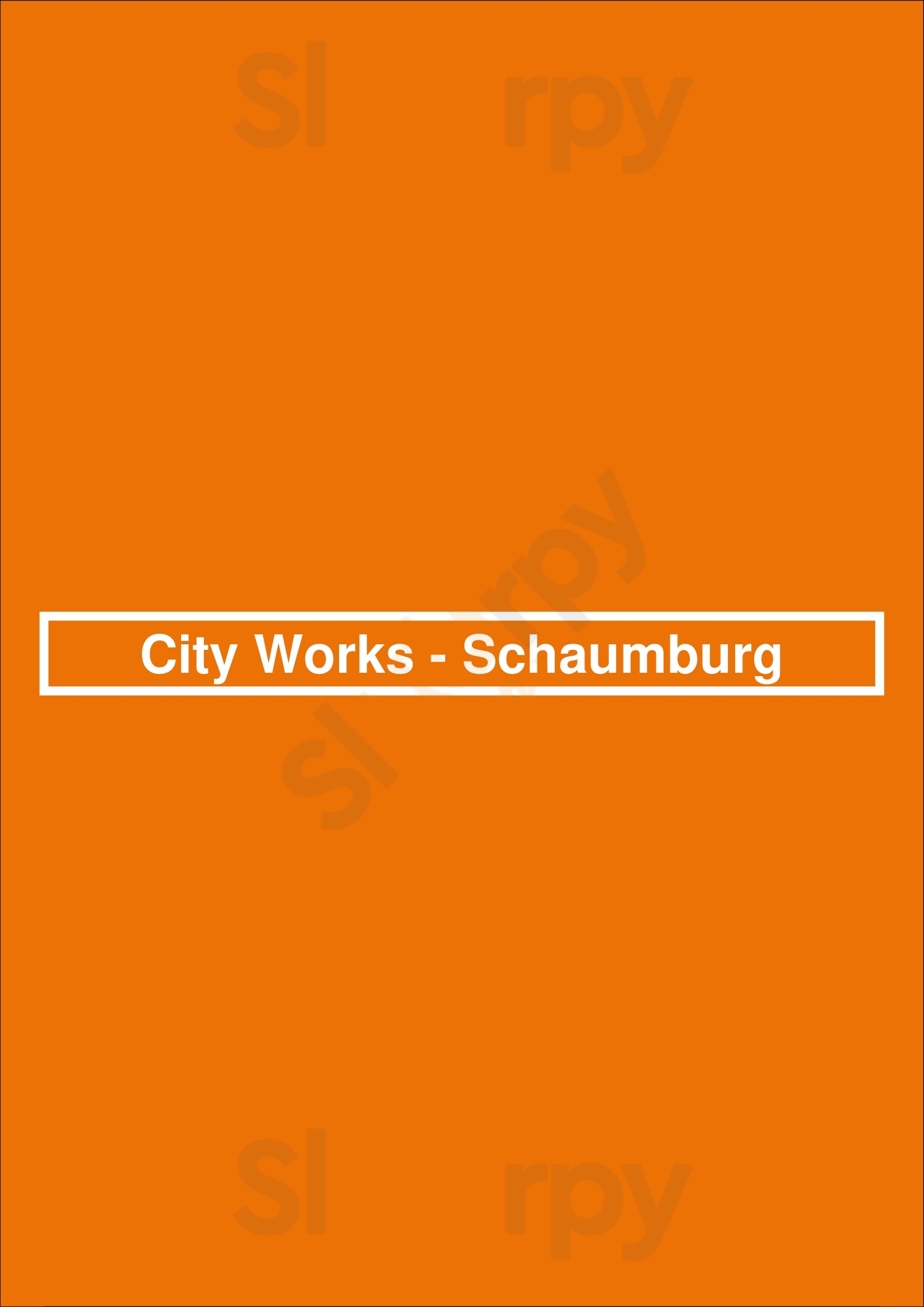 City Works (woodfield Mall - Schaumburg) Schaumburg Menu - 1