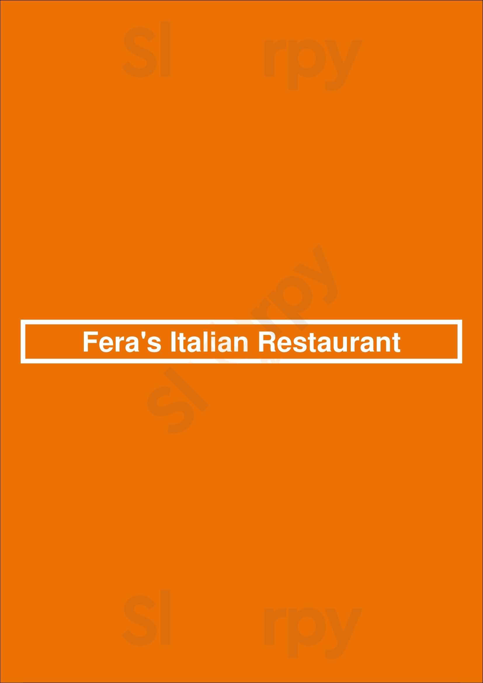 Fera's Pasta & Pizza Denton Menu - 1