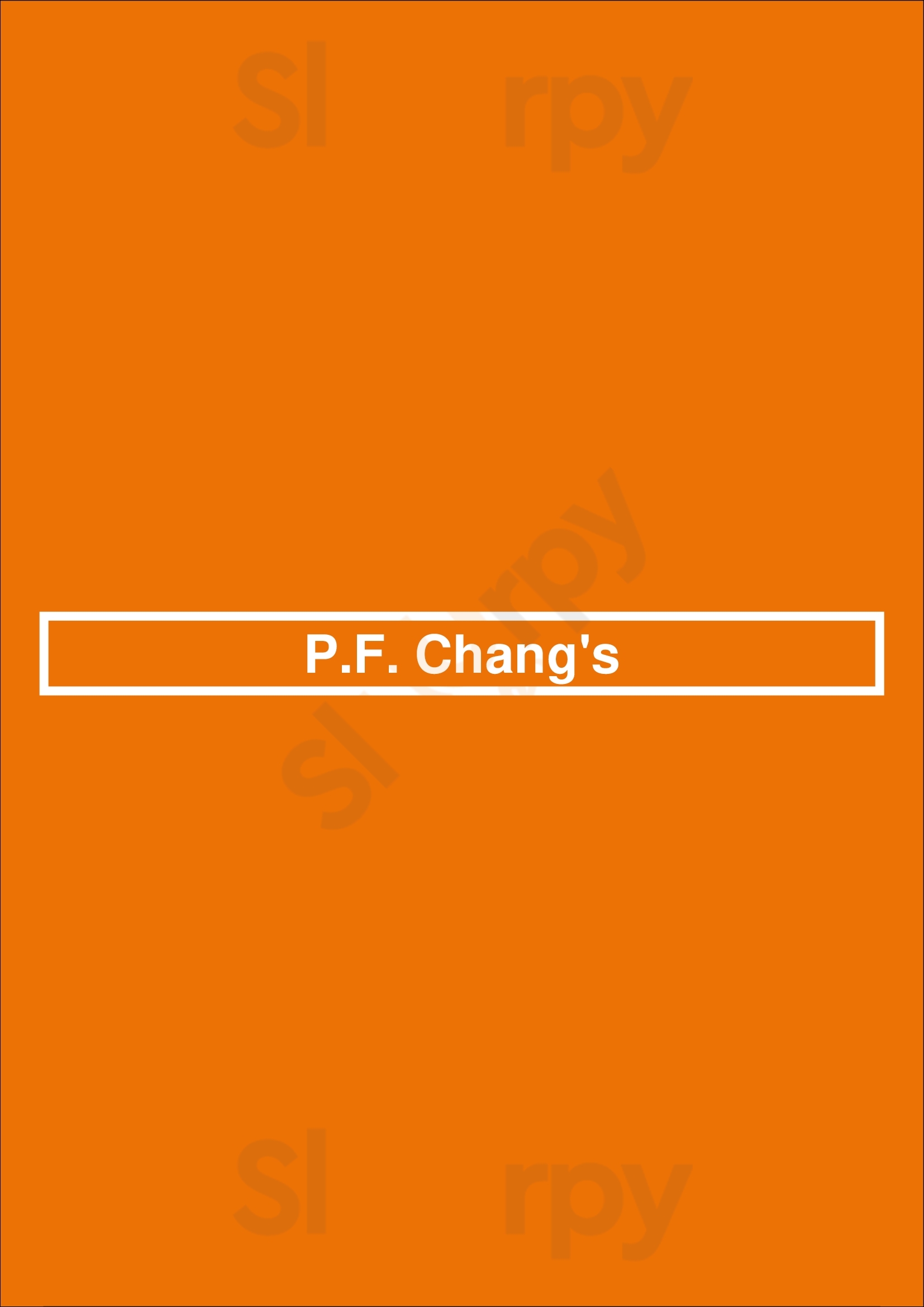 P.f. Chang's Franklin Menu - 1