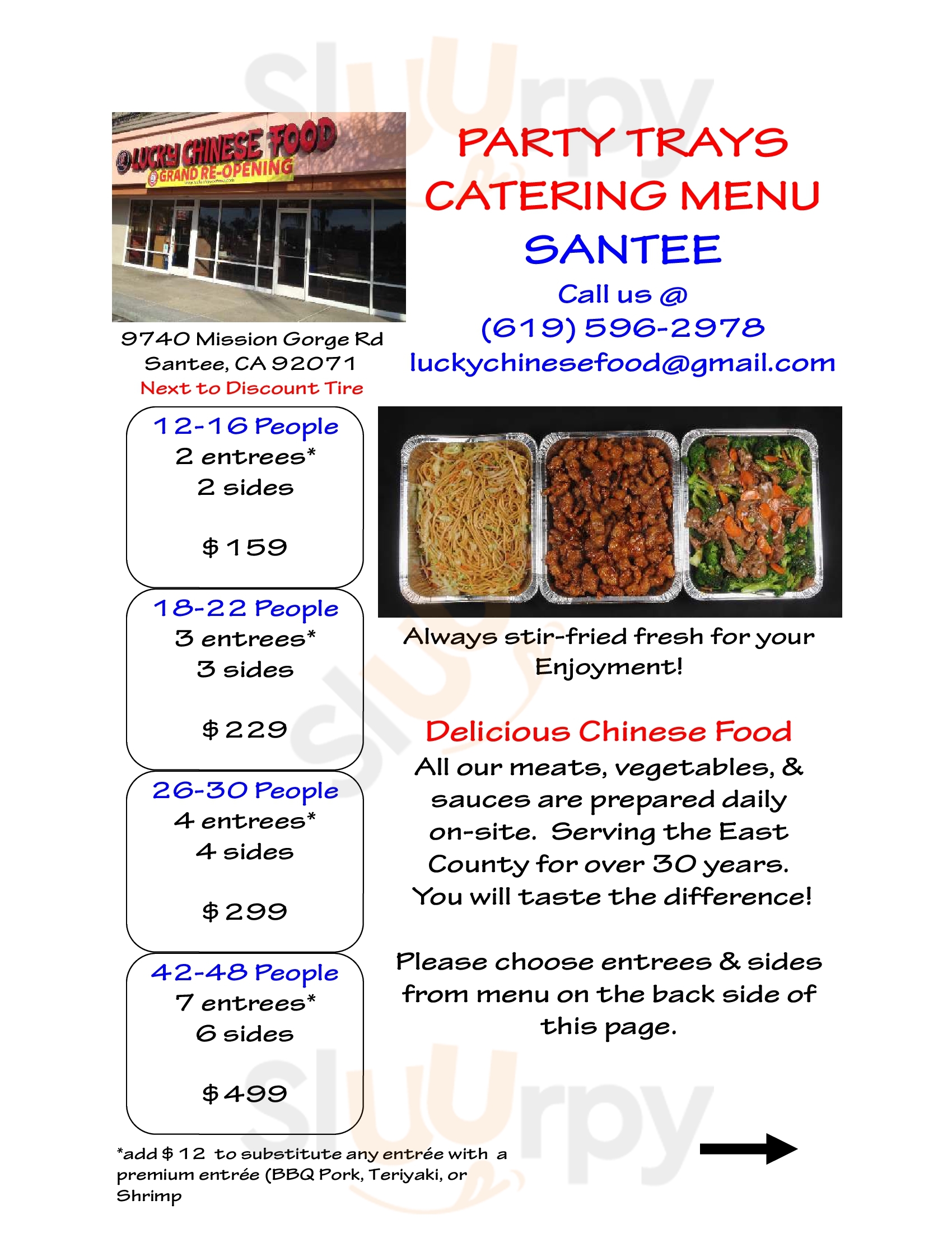 Lucky Chinese Fast Food El Cajon Menu - 1