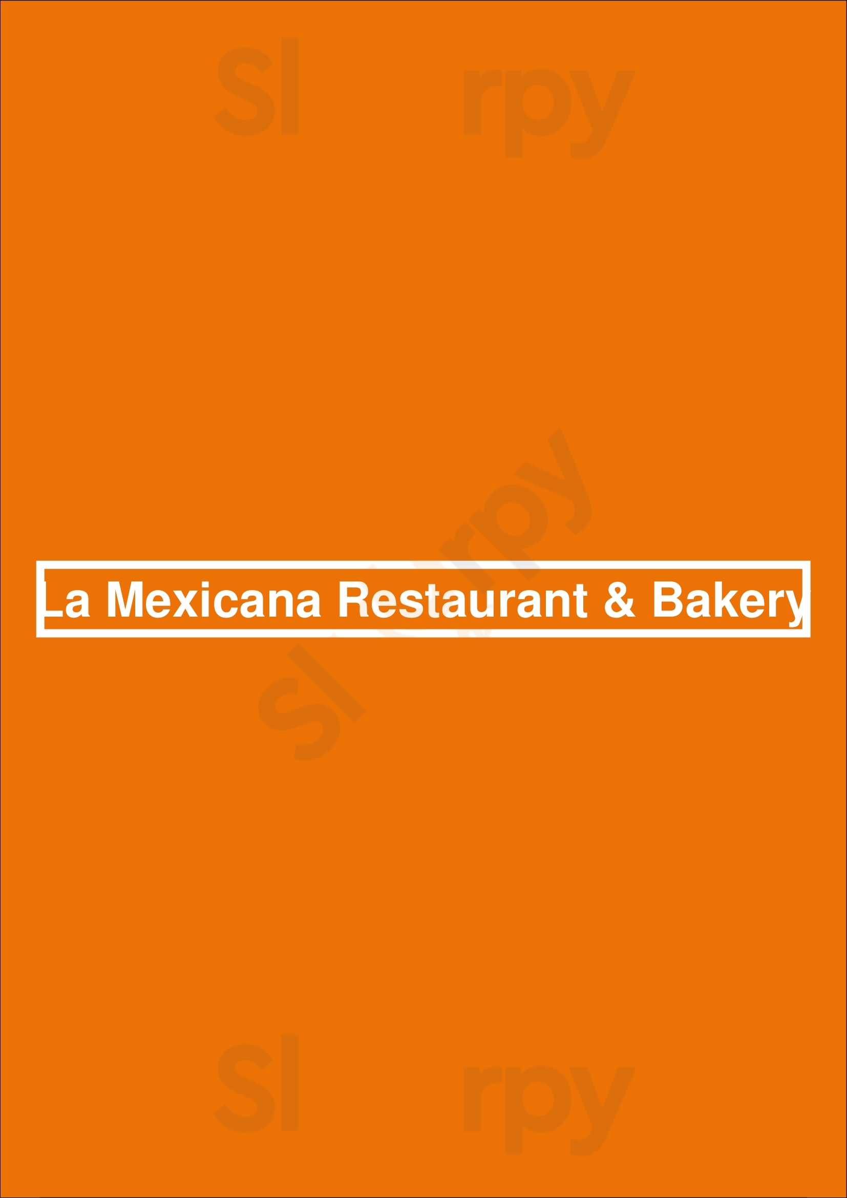 La Mexicana Restaurant & Bakery Bridgeport Menu - 1