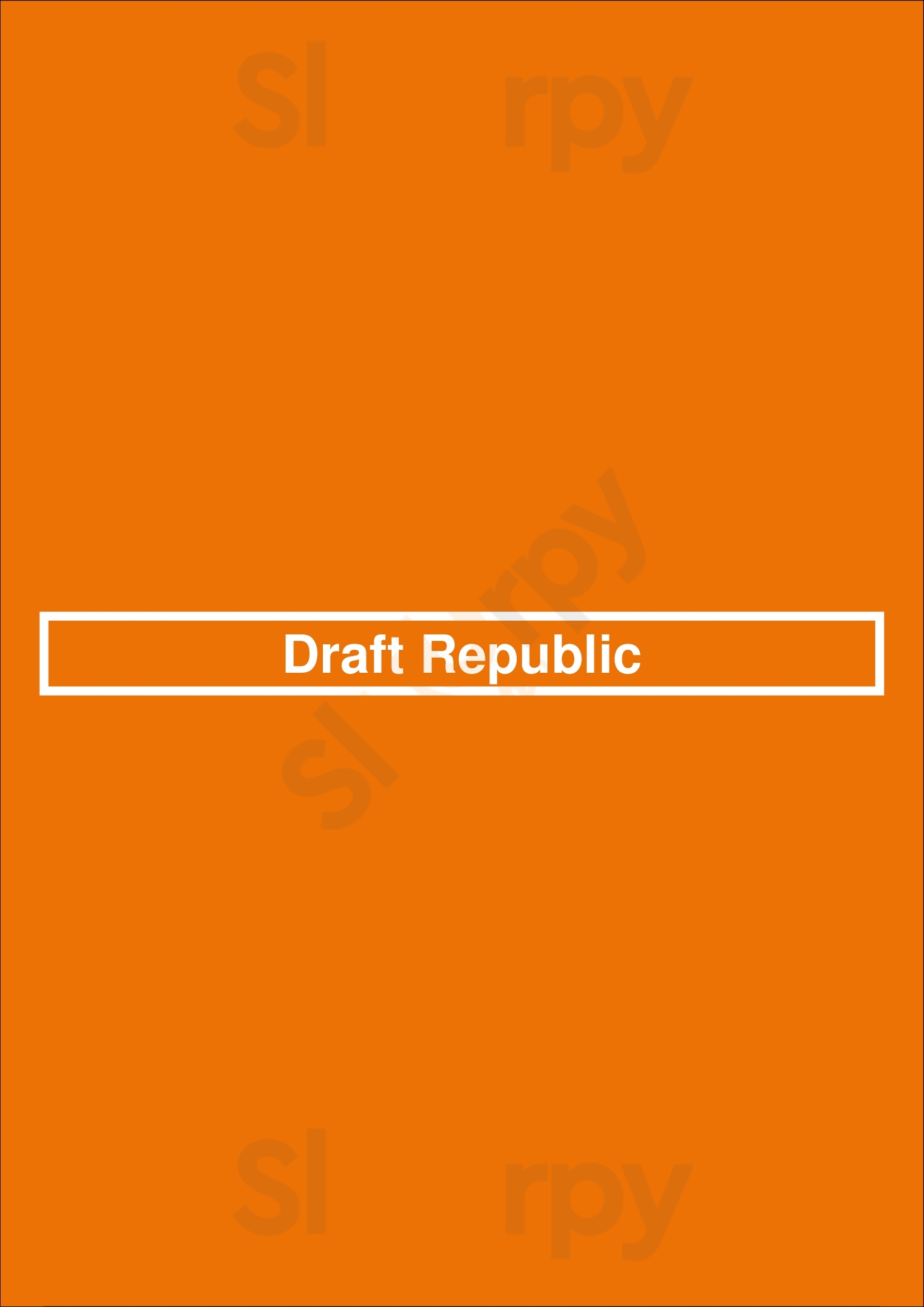 Draft Republic Carlsbad Carlsbad Menu - 1