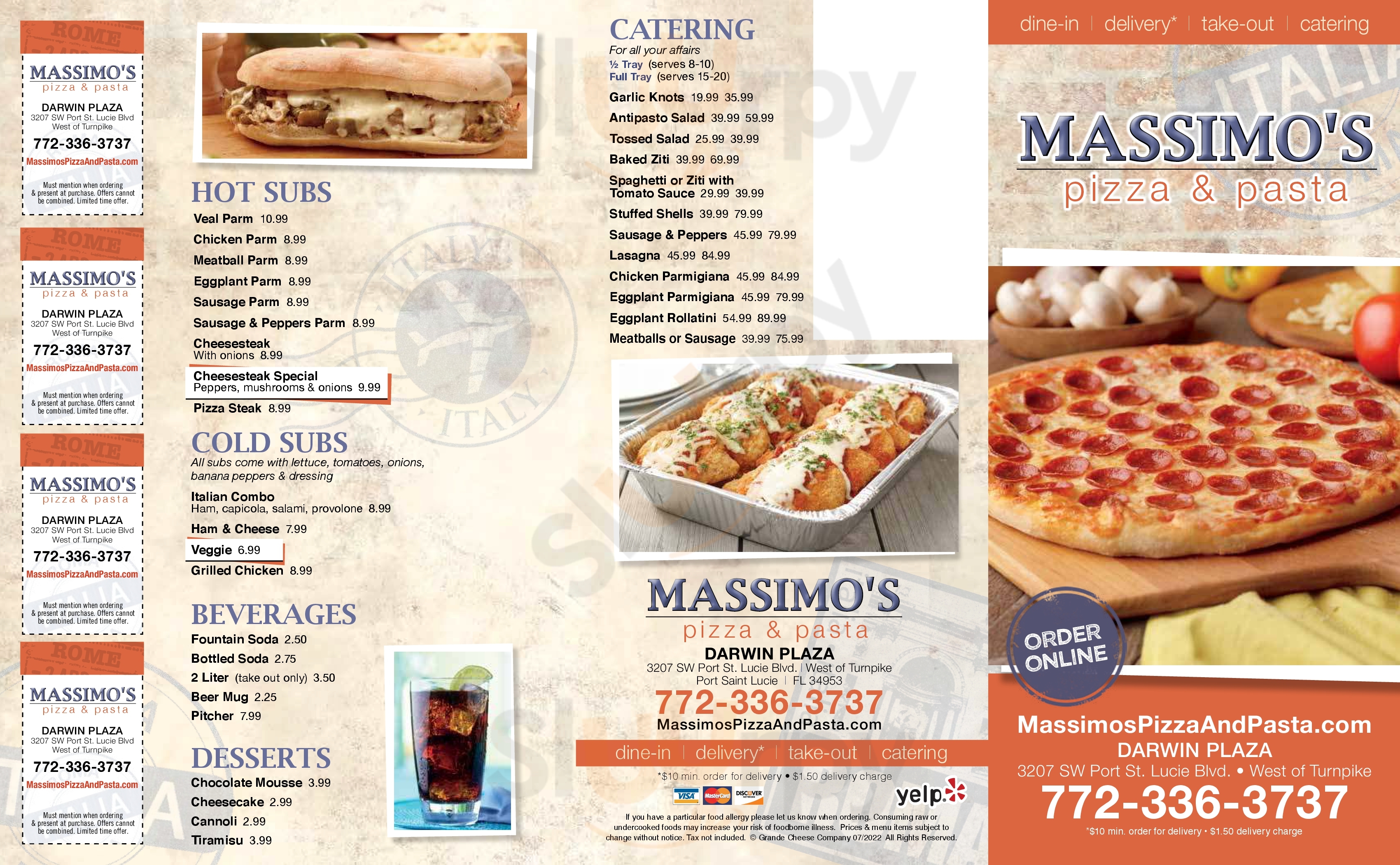 Massimos Pizza & Pasta Port Saint Lucie Menu - 1