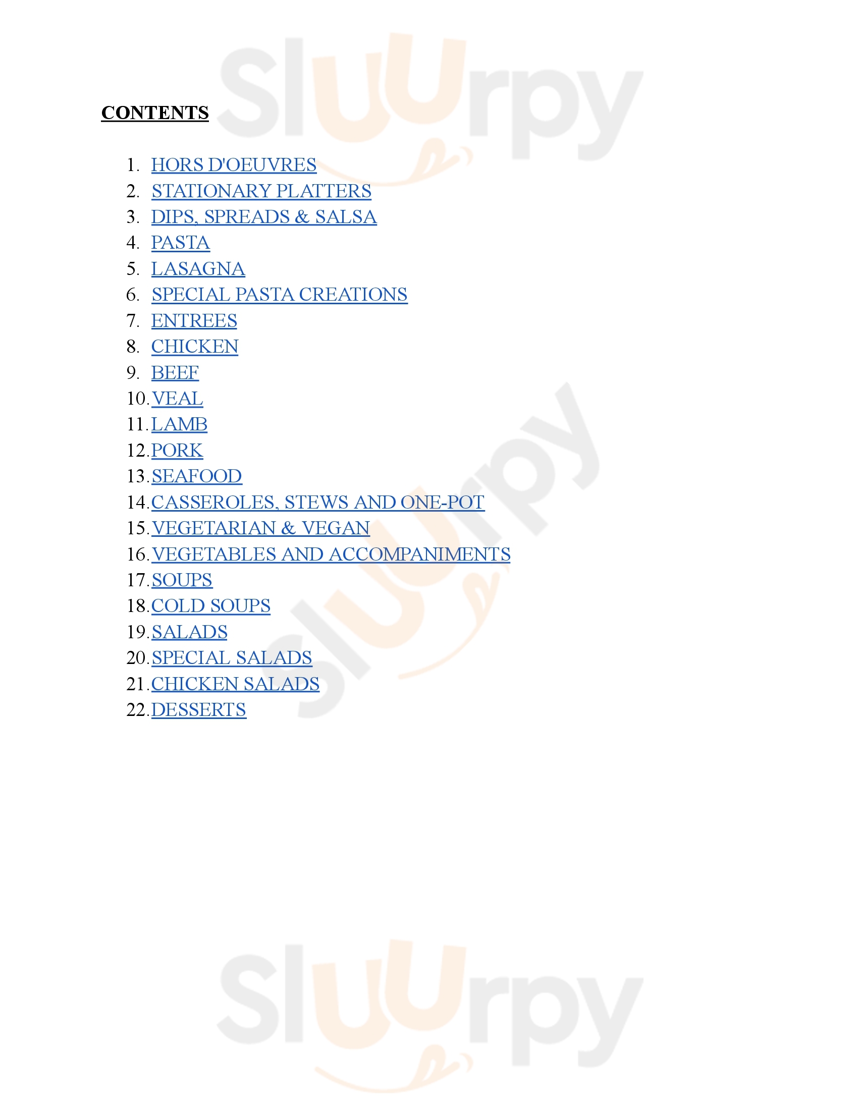 Main Menu - Green Gourmet To Go