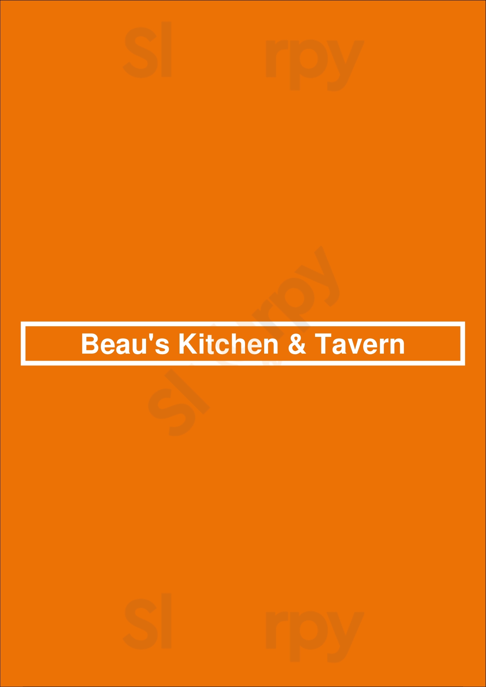 Beau's Kitchen & Tavern Lakewood Menu - 1