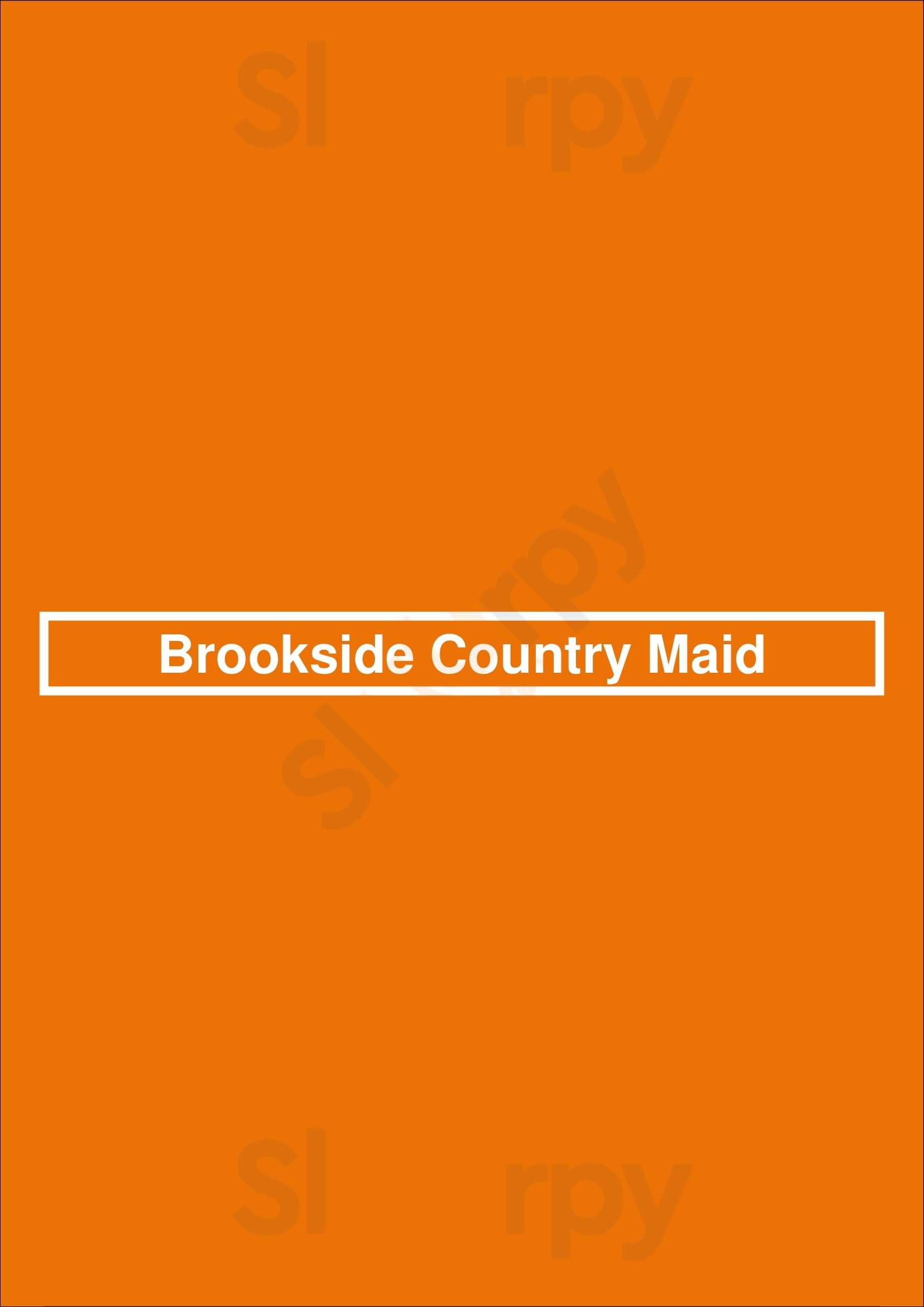 Brookside Country Maid Newark Menu - 1