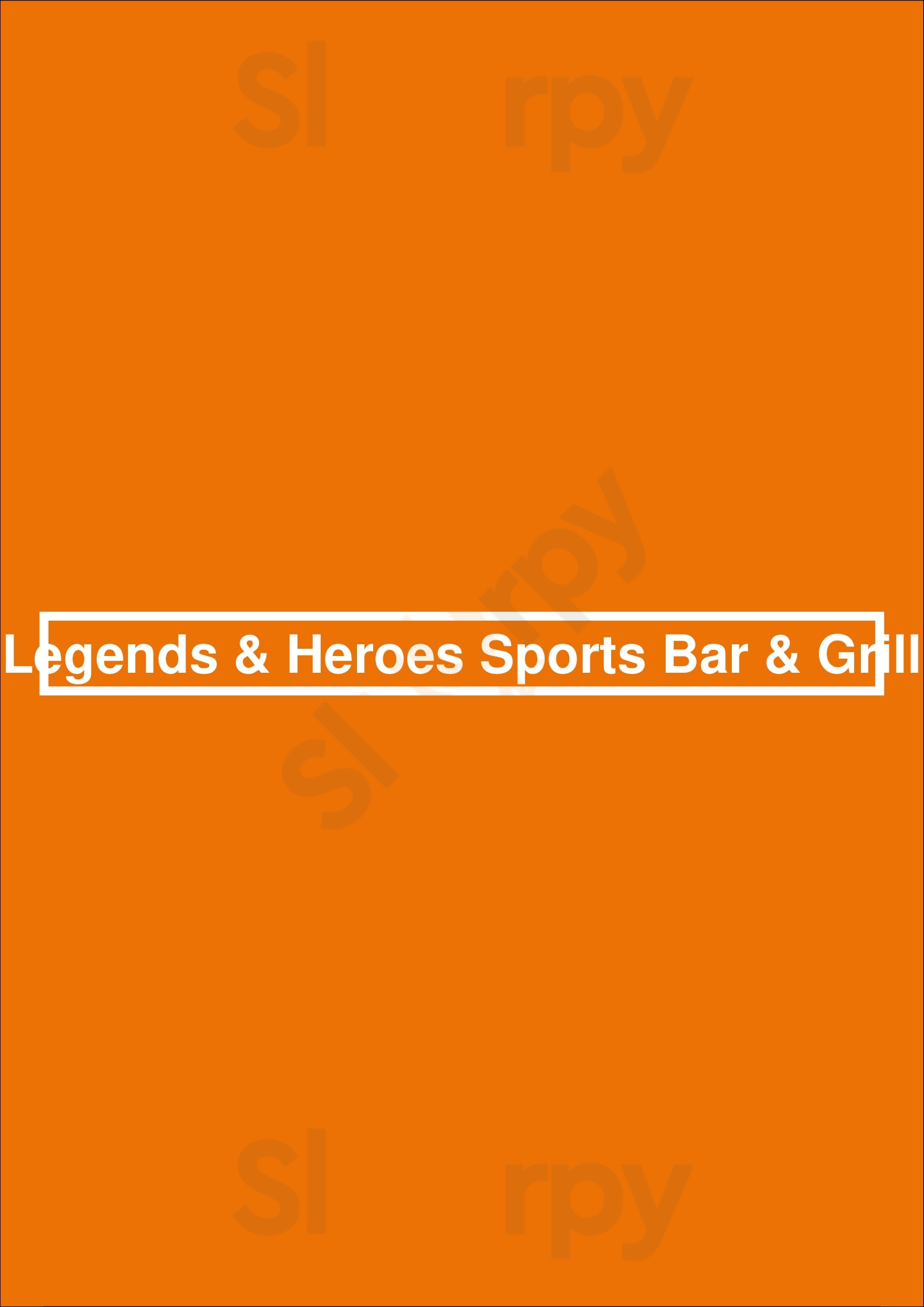 Main Menu - Legends & Heroes Sports Bar & Grill
