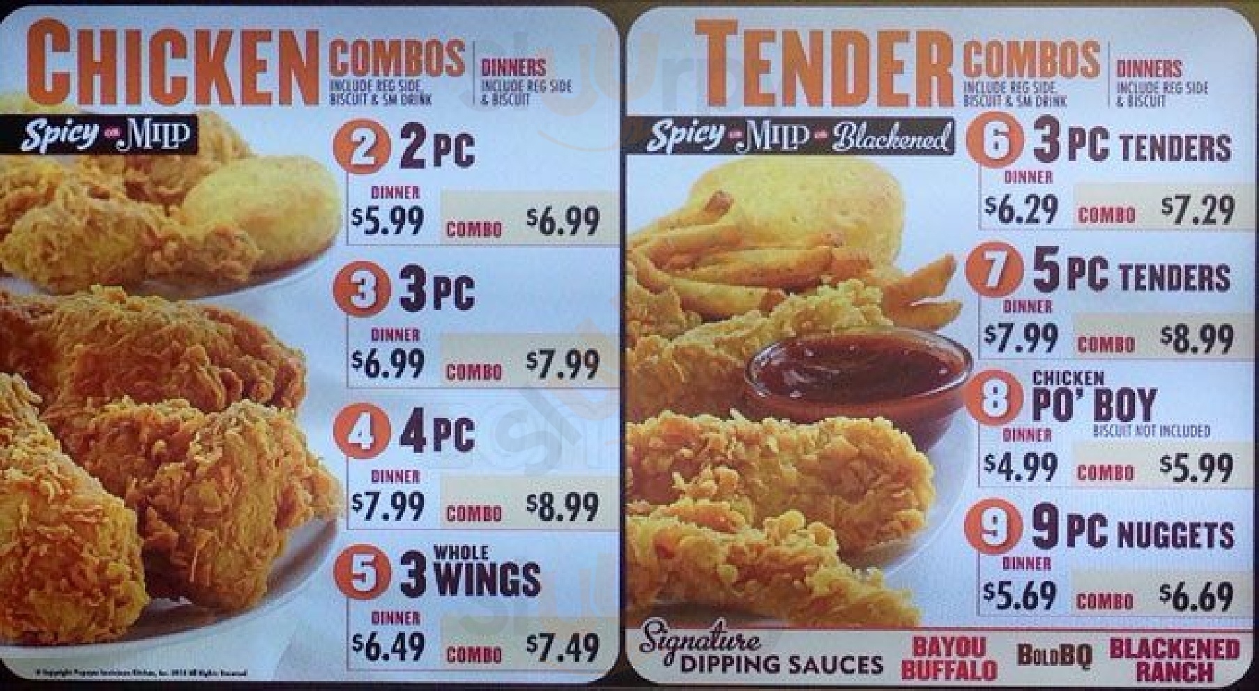 Popeyes Louisiana Kitchen Sunnyvale Menu - 1