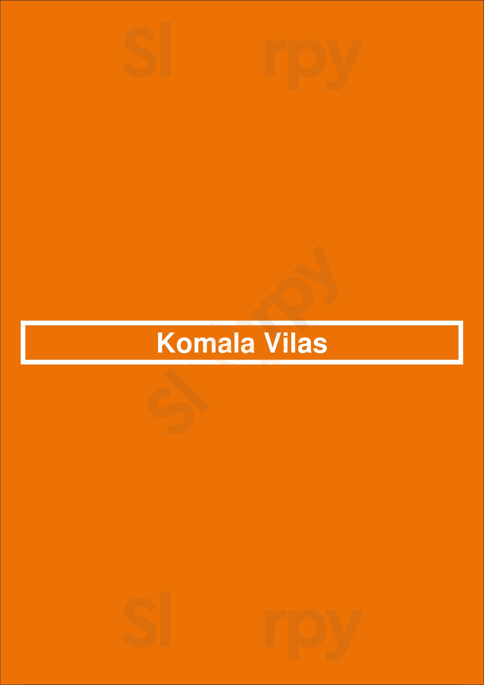 Komala Vilas Sunnyvale Menu - 1